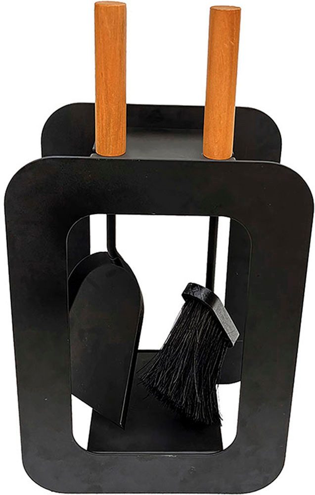 Firefix Kamingarnitur Kaminbesteck klein mit hellen Holzgriffen, beschichet günstig online kaufen