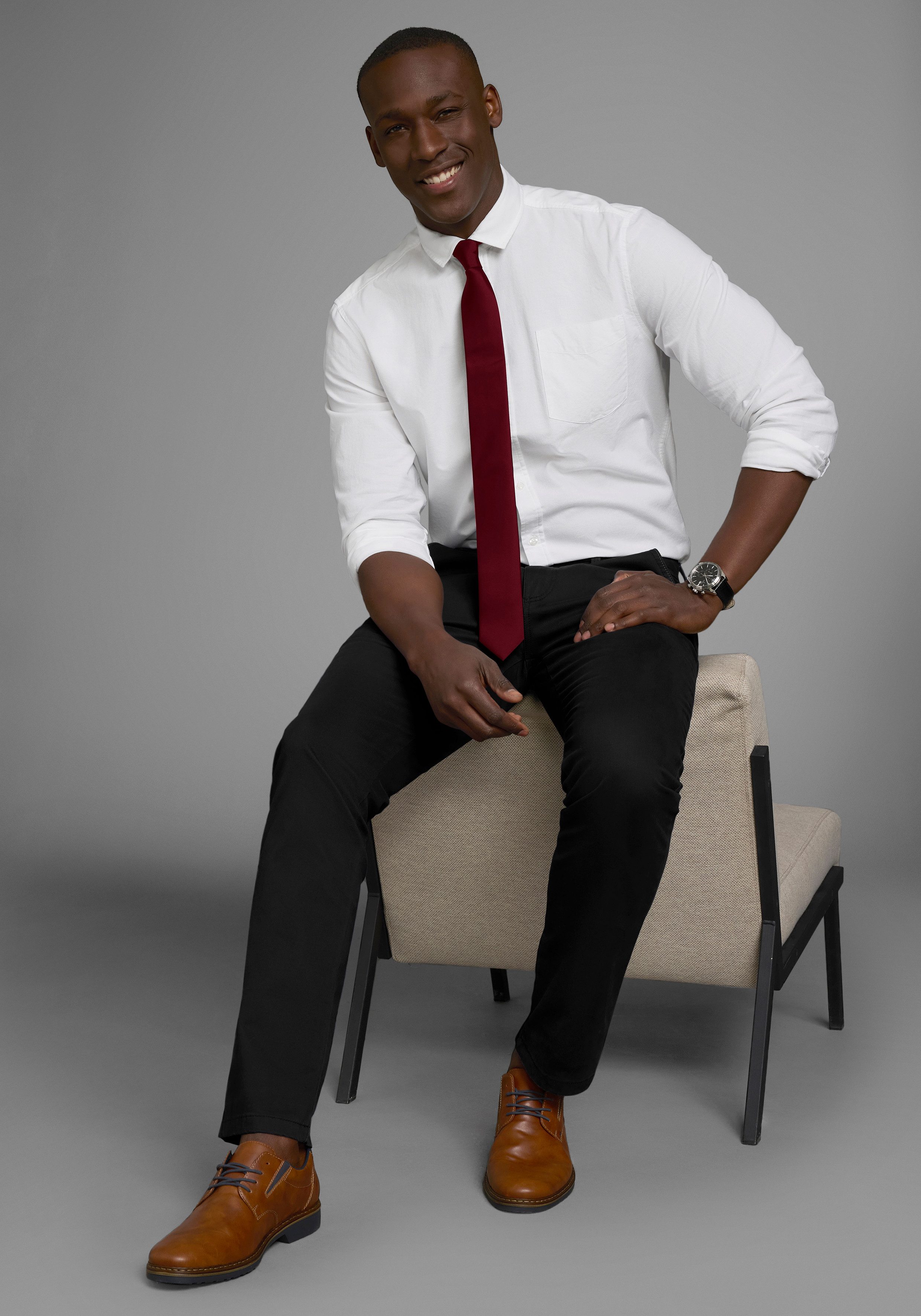 Man's World Krawatte in klassischen Farben & Slim-Breite - neue Farben bord günstig online kaufen