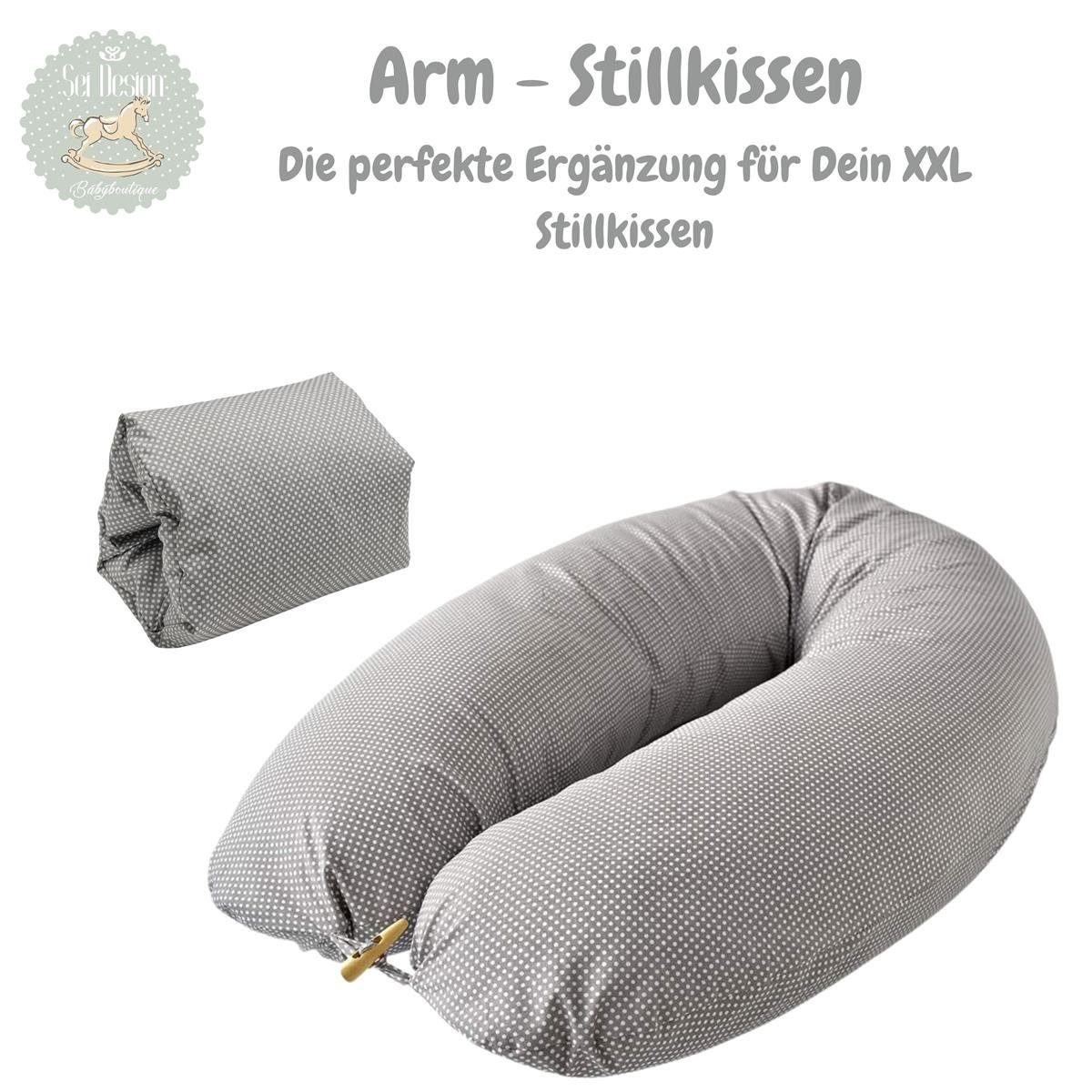 grau Ministillkissen, Baby Stillkissen Stillmuff Armrolle Armkissen Armband Design Seitenlagerungskissen SEI Stillmuff 1-tlg., Reisestillkissen