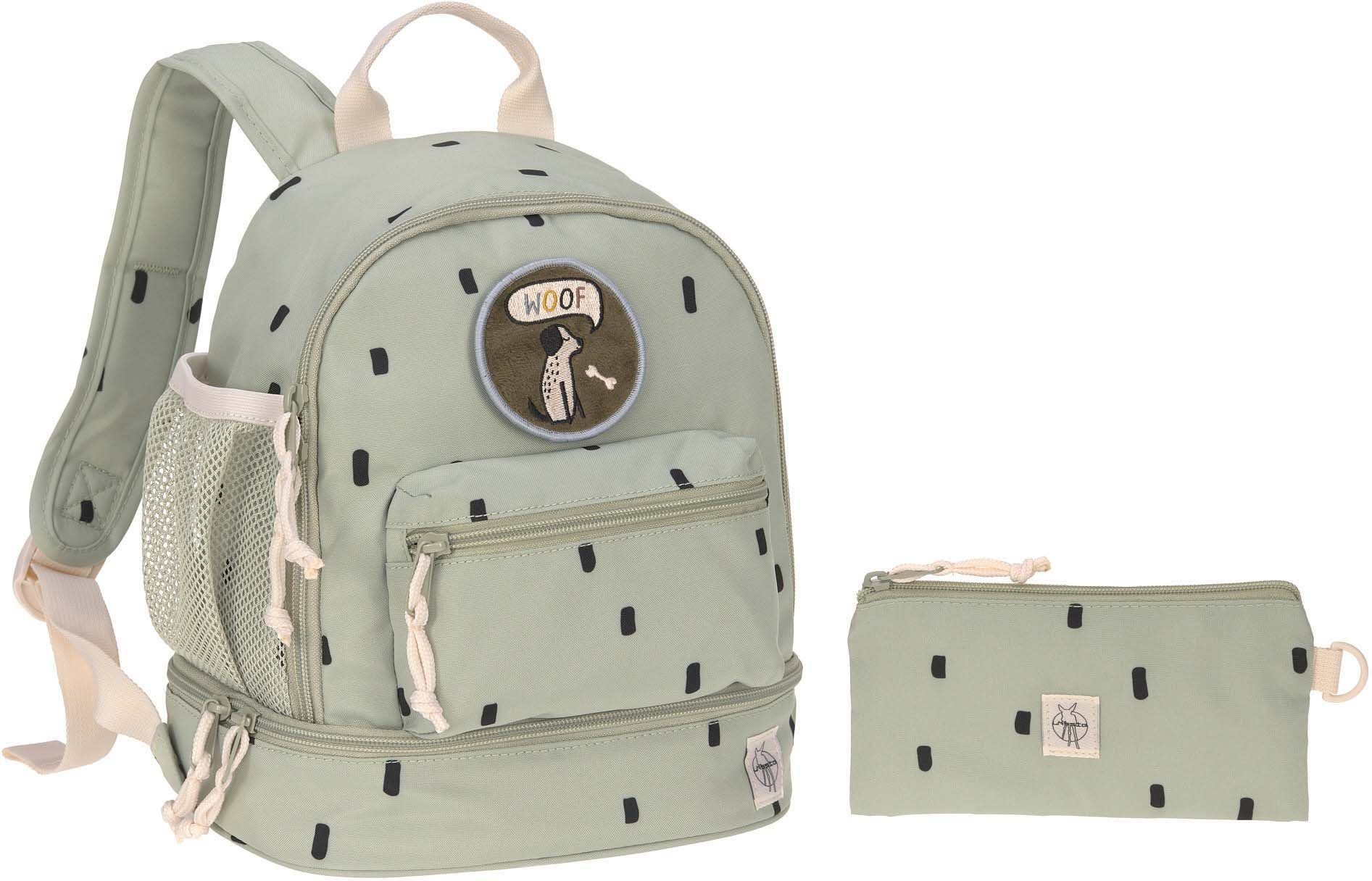 LÄSSIG Kinderrucksack Happy Prints, Mini Backpack, Light Olive