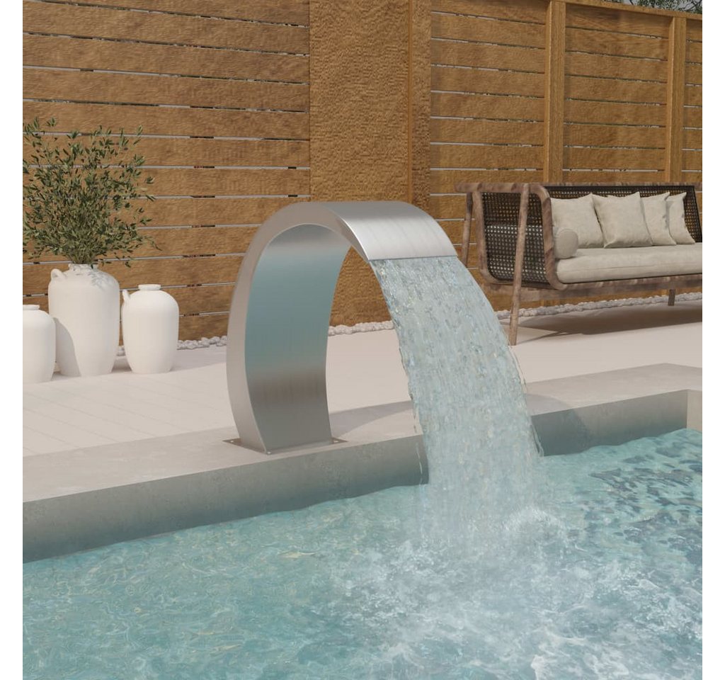 Thumbnail - vidaXL Poolwasserfall, Wasserfall 22x60x70 cm Edelstahl 304