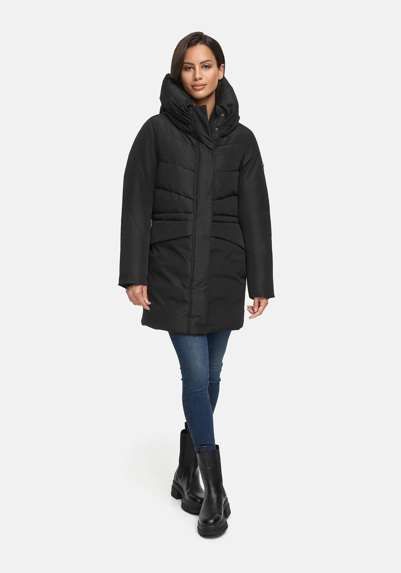 Marikoo Winterjacke Delilah mit kuschelig warmem Teddyfleece und hohem Kragen – Bild 3 von 5