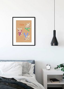 Komar Poster ABC Animal Y, Buchstaben (1 St), Kinderzimmer, Schlafzimmer, Wohnzimmer