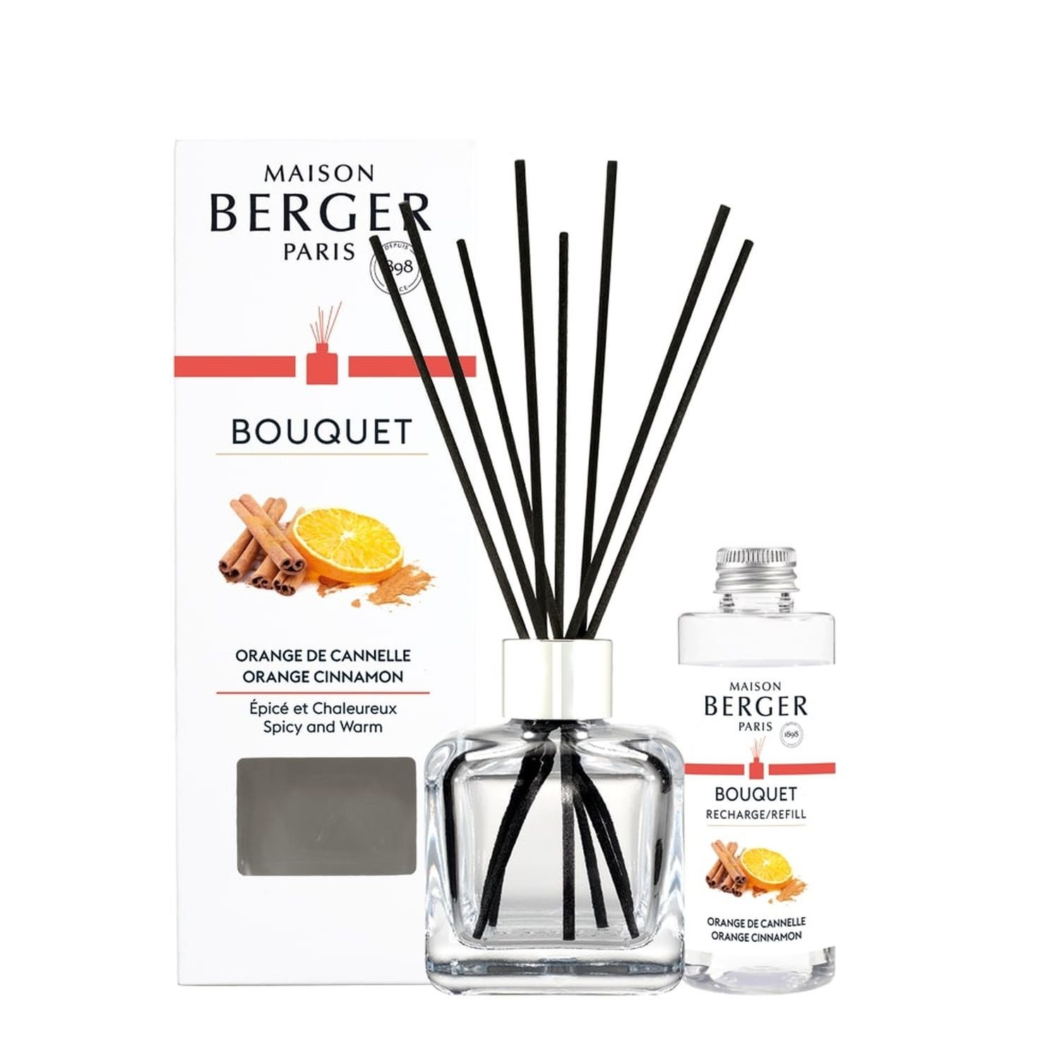 MAISON BERGER PARIS Raumduft Bouquet mit Nachfüller Genüssliche Orange-Zimt-Aroma 100 ml