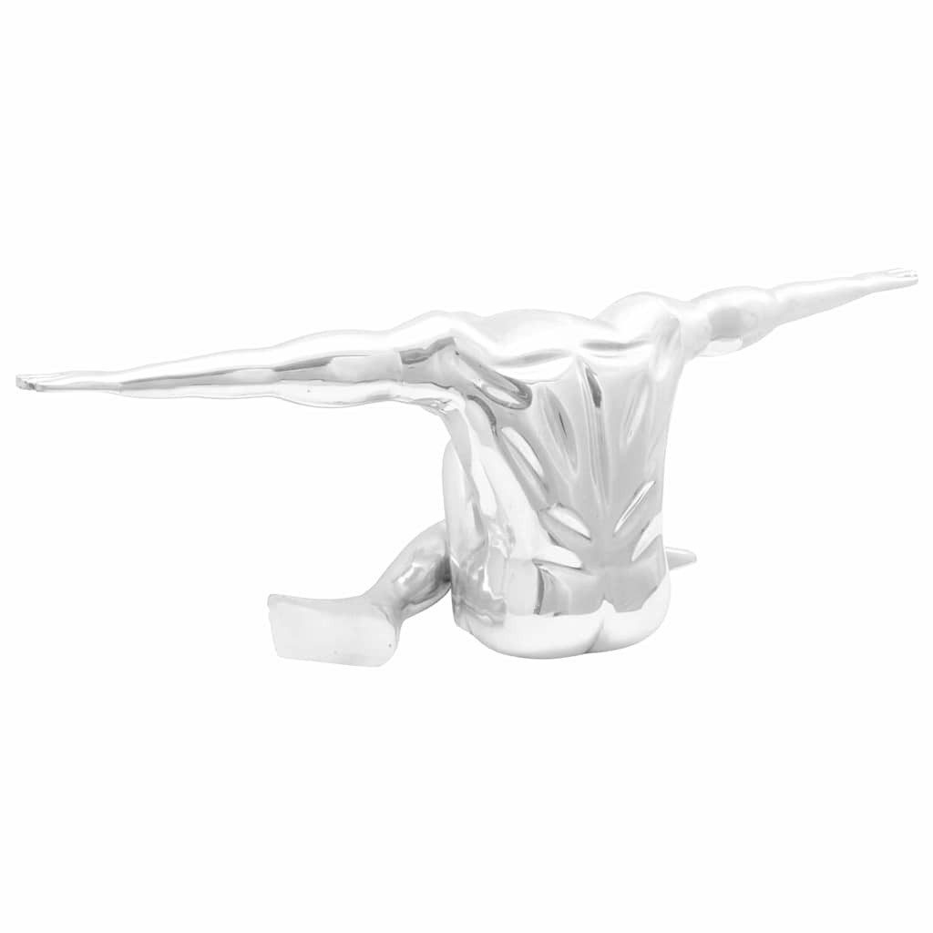 vidaXL Skulptur Skulptur Silber 91,5 x 32 x 33 cm Aluminium (1 St)