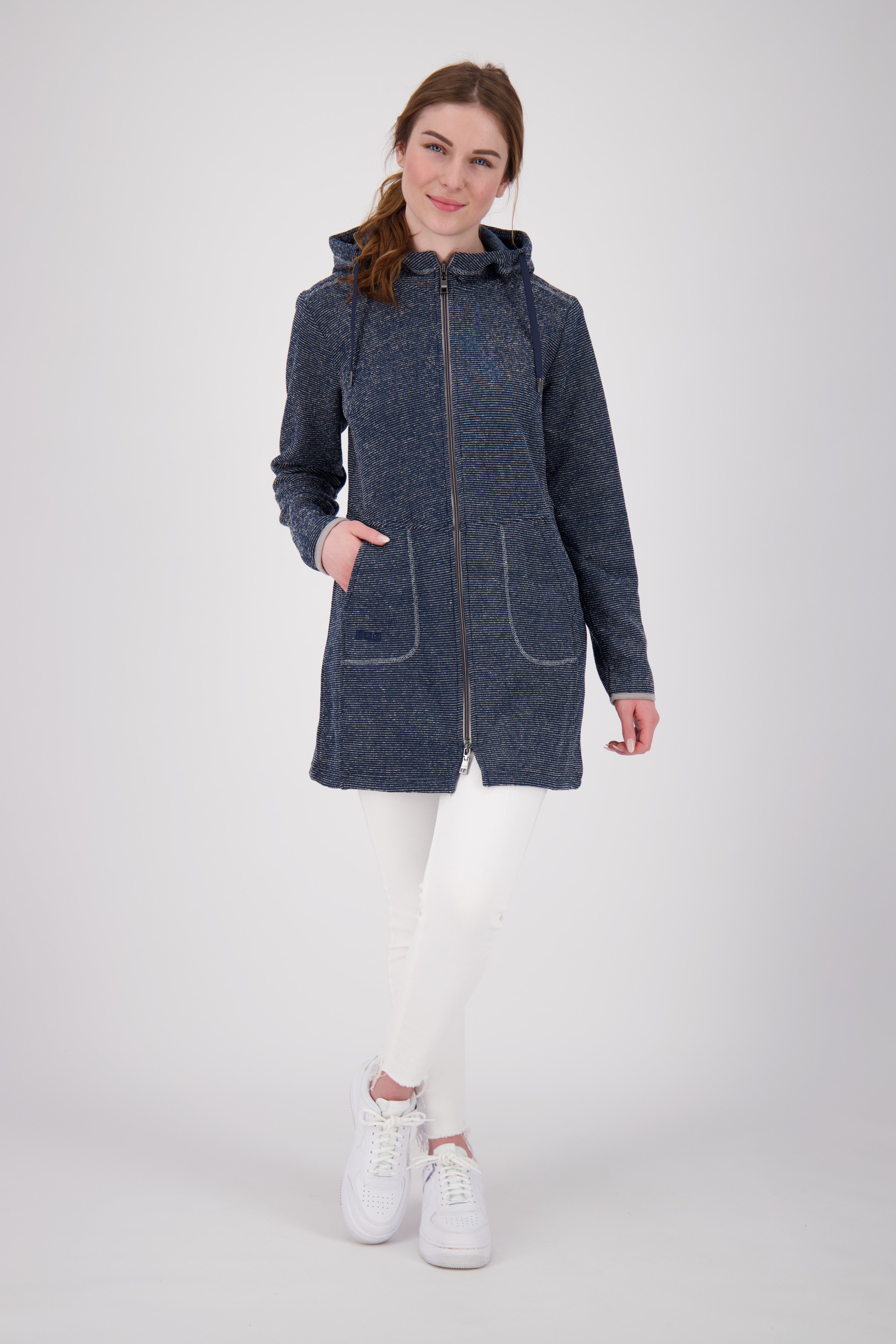 DEPROC Active Strickmantel KENNEWICK II LONG außergewöhnlicher Feinstrickmantel mit Kontrastdetails