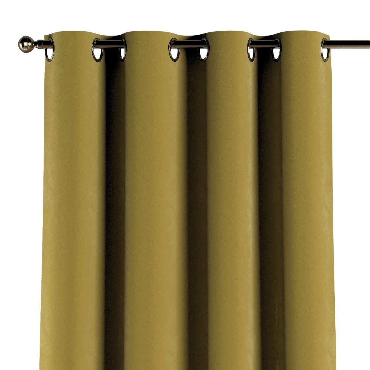 Ösenschal Vorhang cm, Velvet, olivegrün 130x100 Dekoria