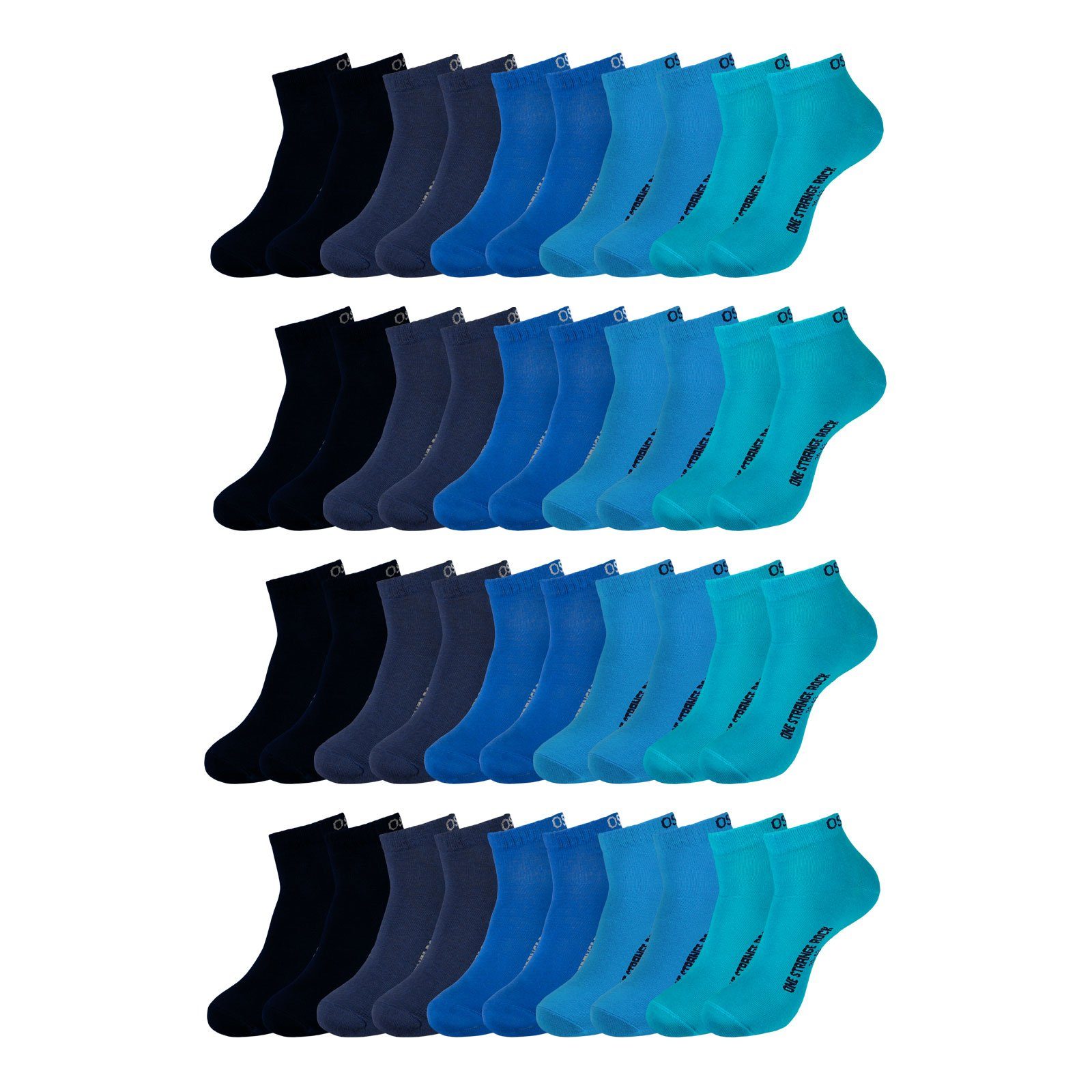 One Strange Rock Kurzsocken Quarter (20-Paar) mit Logoschriftzug am Bündchen und auf der Sohle