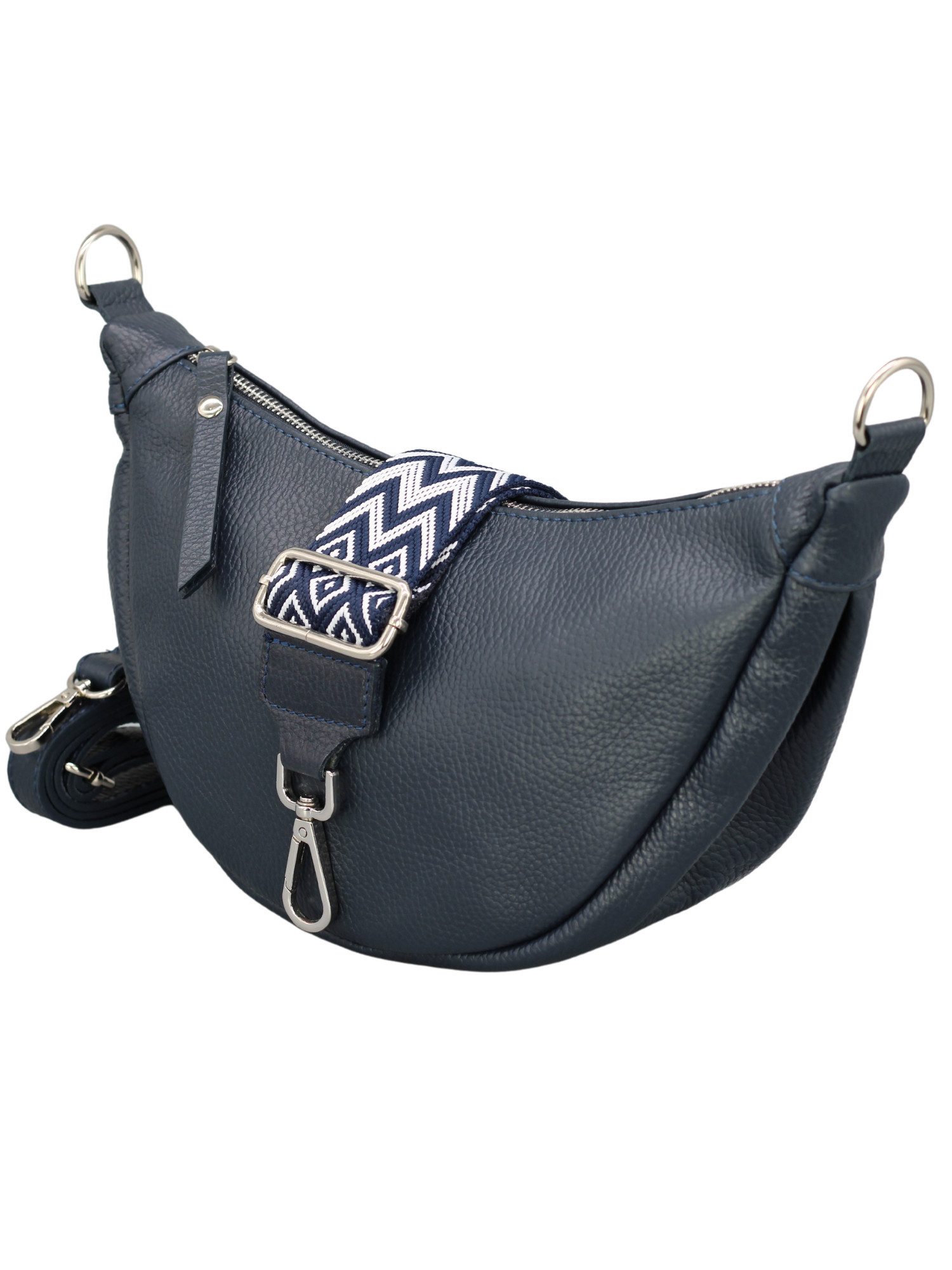 Schultertasche DIANA Halbmond Tasche Leder, Umhängetasche für Damen, Gürteltaschen