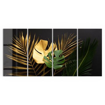 DEQORI Glasbild 'Exotische Palmenwedel', 'Exotische Palmenwedel', Glas Wandbild Bild schwebend modern