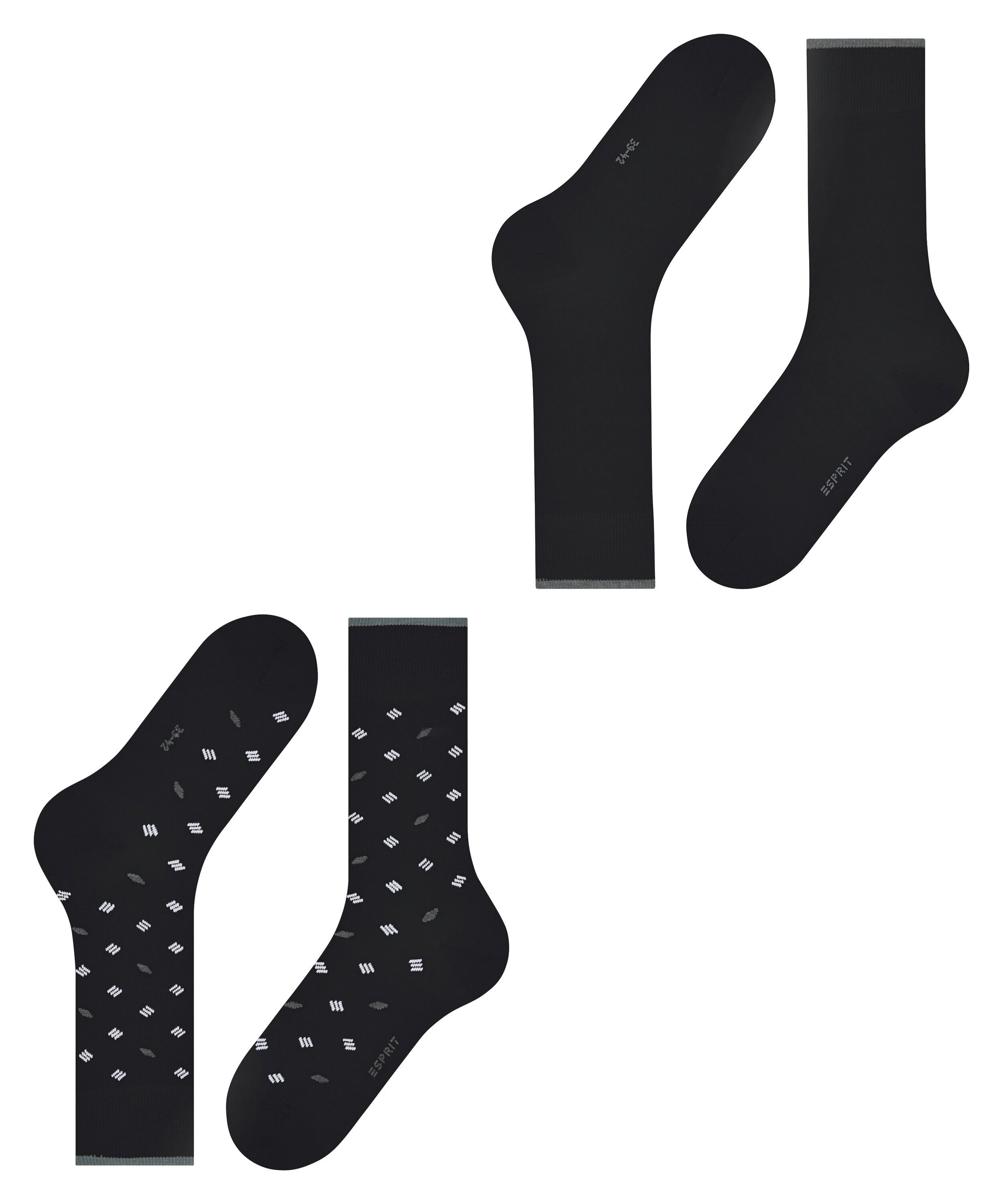 Esprit Monogramm 2-Pack Socken (2-Paar)