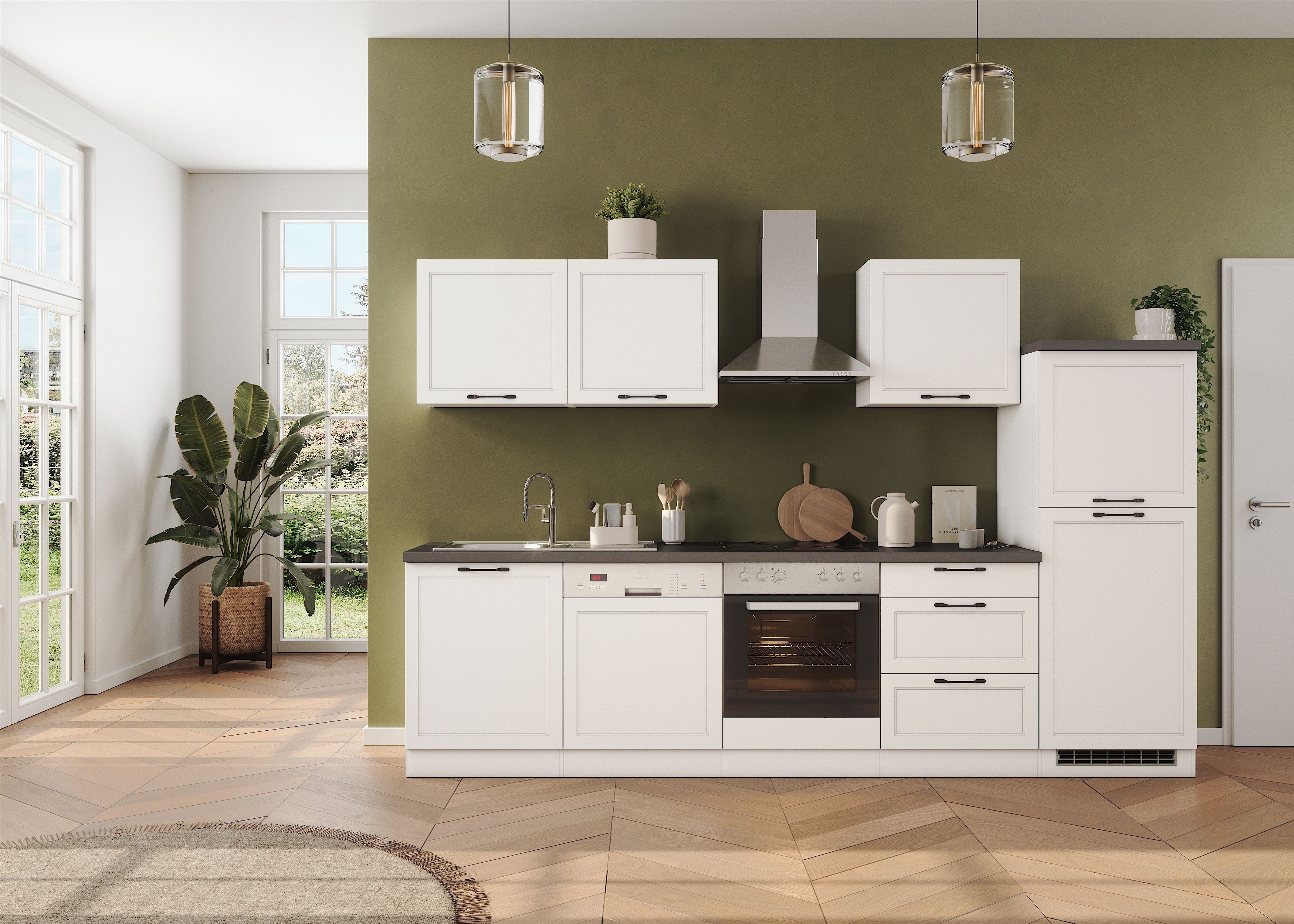 KOCHSTATION Küchenzeile KS-Lani, mit MDF-Fronten, Breite 300 cm, wahlweise günstig online kaufen