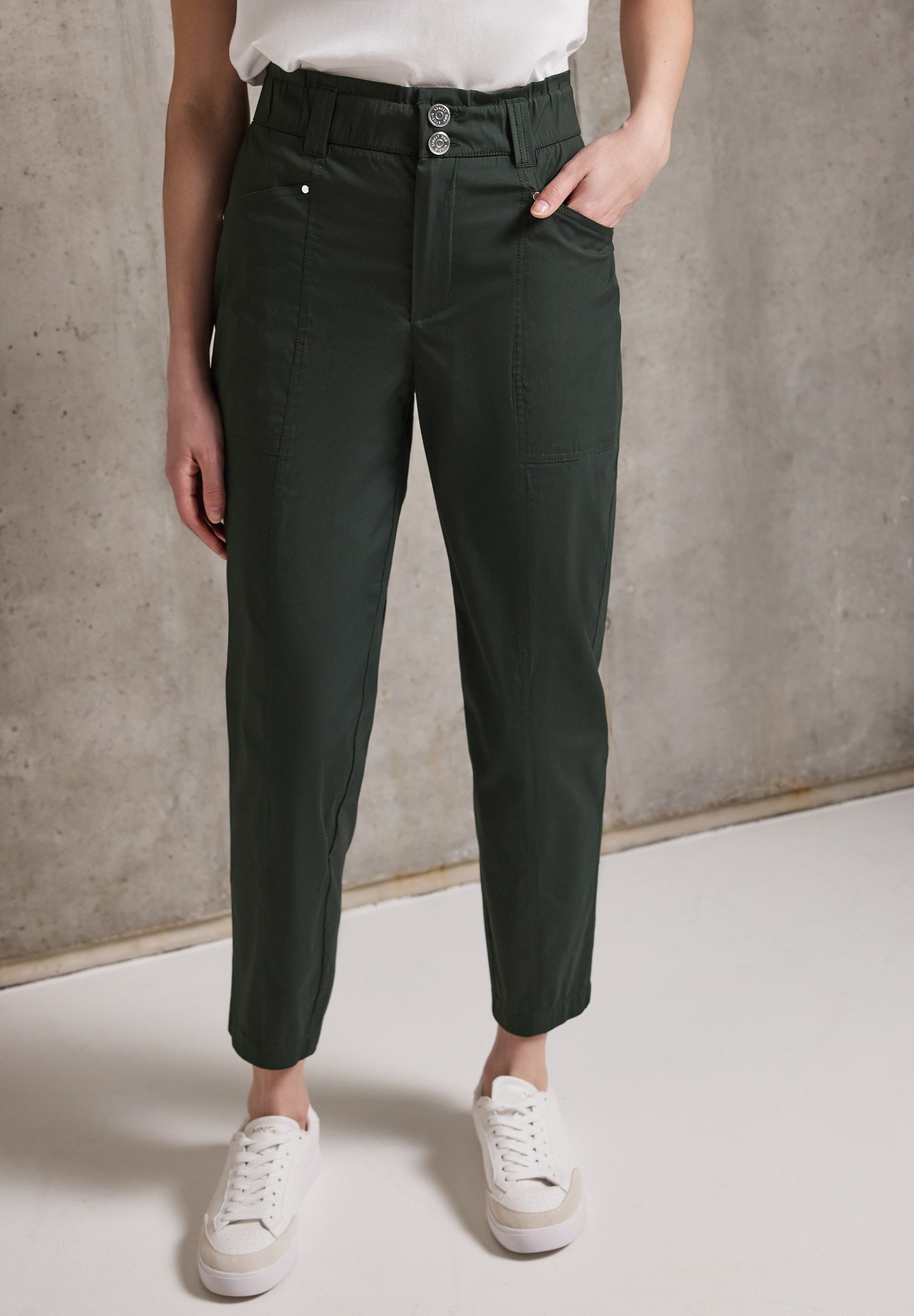 STREET ONE STUDIO Paperbag-Hose High Waist