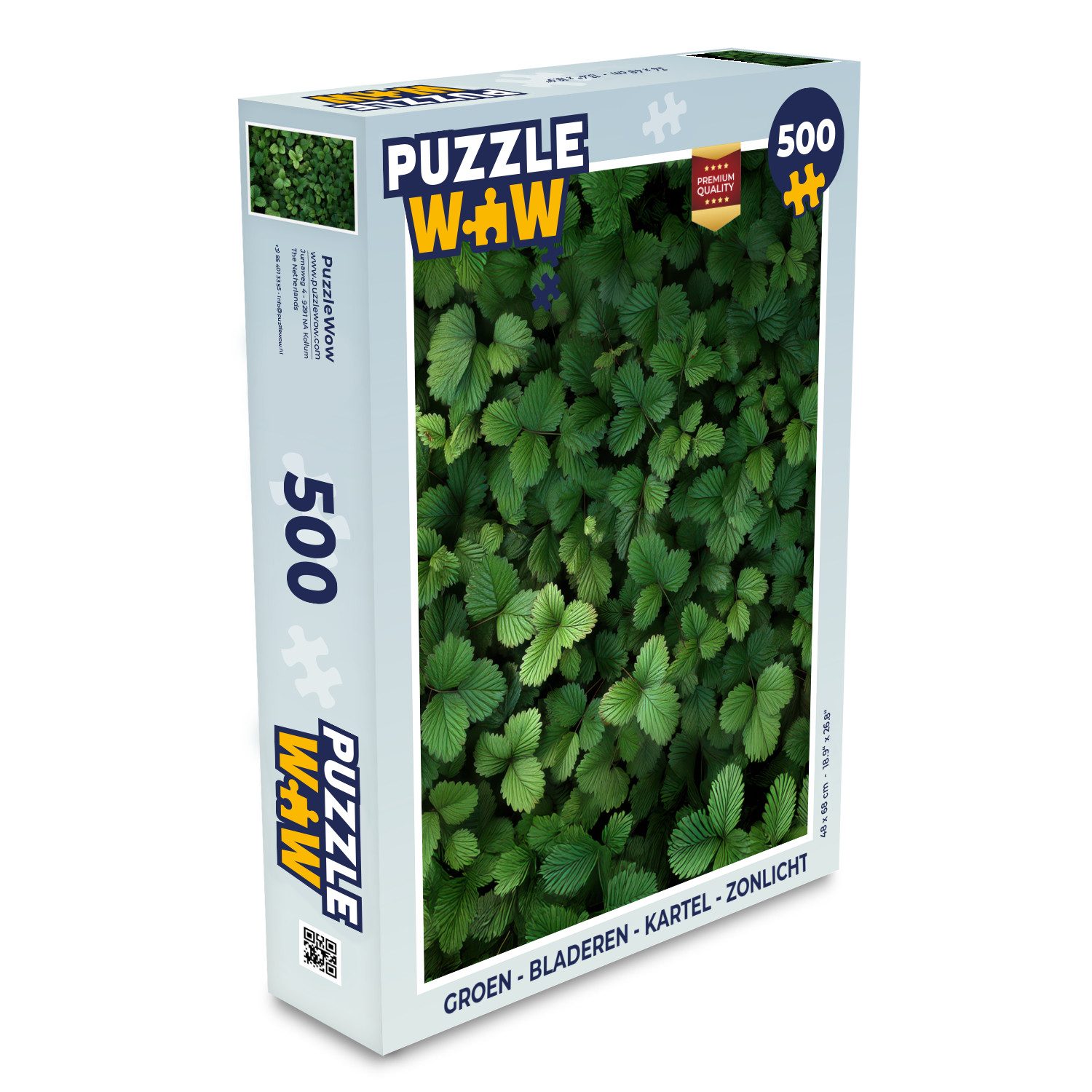 MuchoWow Puzzle Grün - Blatt - Gezackt - Sonnenlicht, 500 Puzzleteile, Foto-Puzzle, Bilderrätsel, Puzzlespiele, Spielzeug