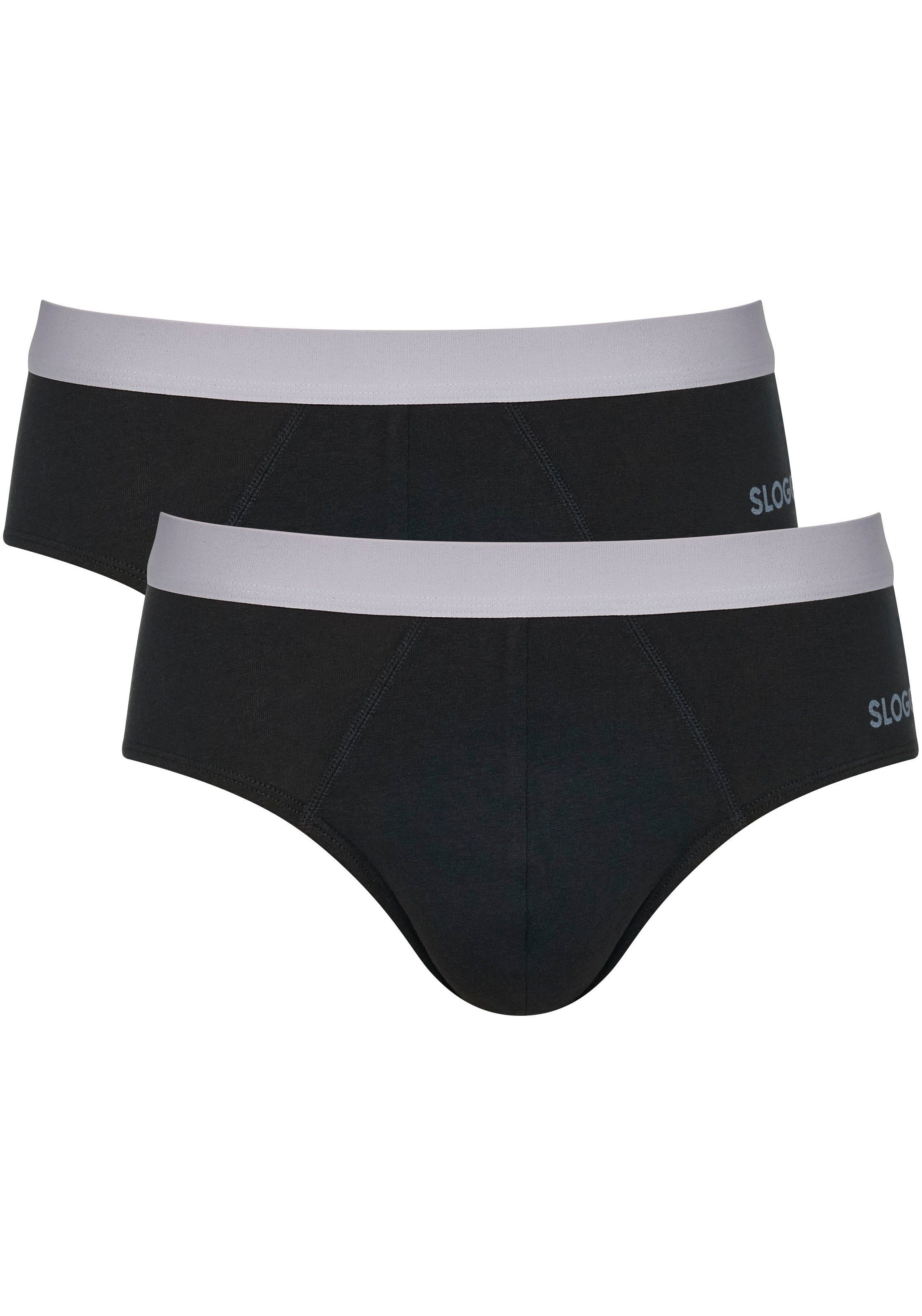 sloggi Slip men GO ABC 2.0 Brief 2P (Packung, 2-St) super weicher Baumwoll- und Elasthan-Mix