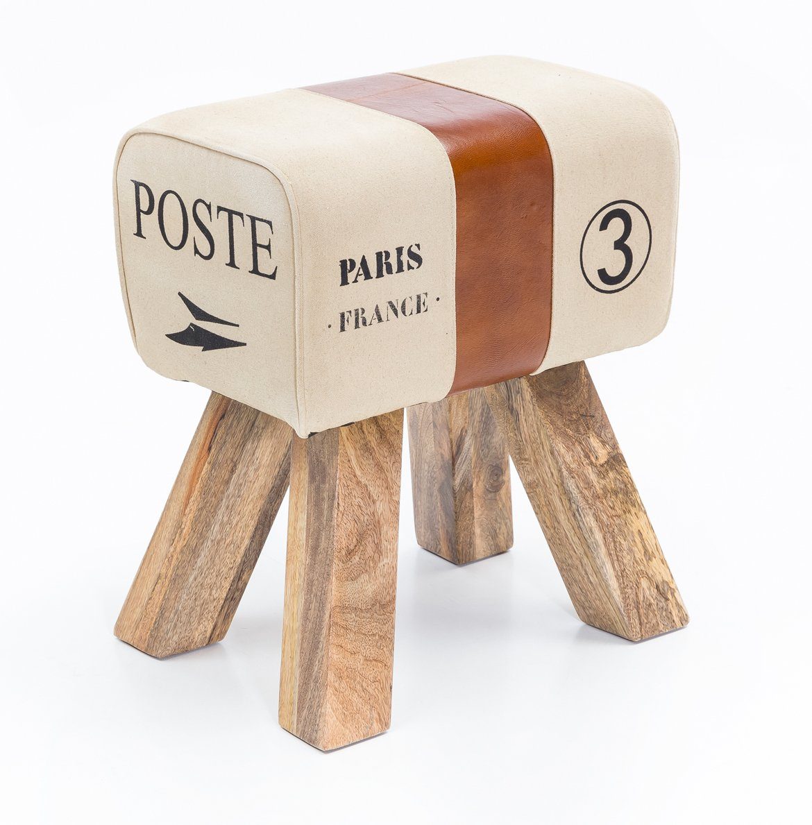 FINEBUY Sitzhocker SuVa6433_1 (Turnbock Canvas Stoff günstig online kaufen
