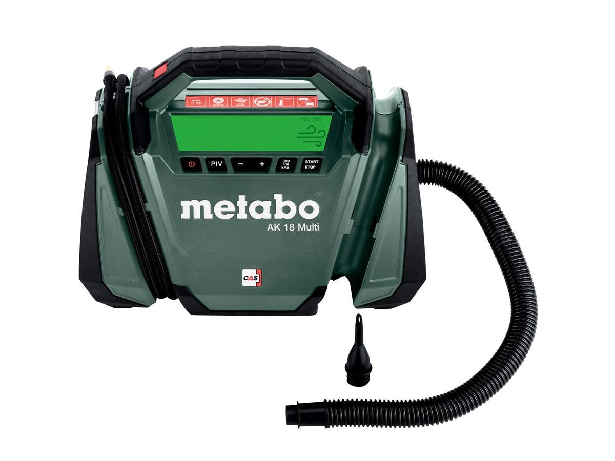 metabo Kompressor Akku AK 18 Multi, max. 11 bar, 5-tlg., ohne Akku und Ladegerät, 11 bar Betriebsdruck