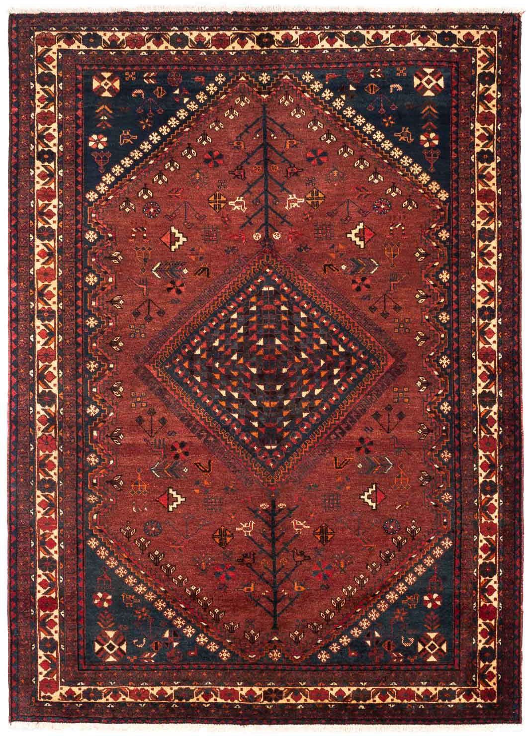 rechteckig, 1 170 Shiraz cm, Zertifikat mit mm, 258 Wollteppich Unikat Höhe: Medaillon morgenland, x