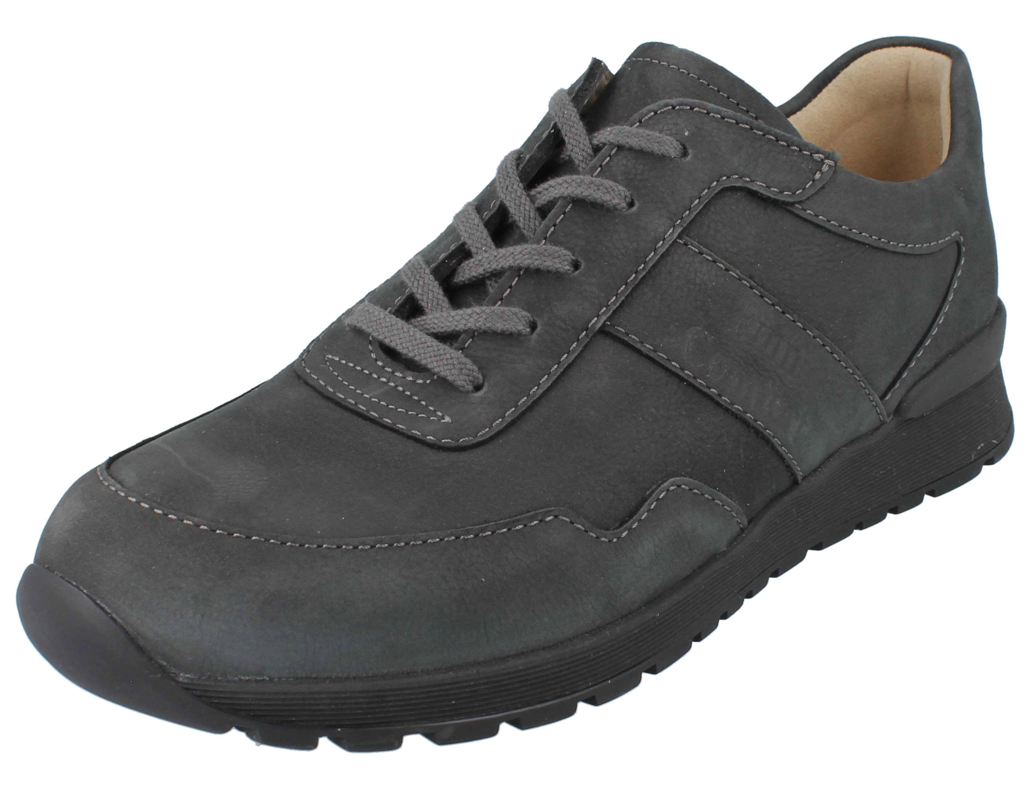 Finn Comfort FINN COMFORT Prezzo Herren Halbschuhe dunkelgrau Nubukleder - Größe: Schnürschuh Wechselfußbett
