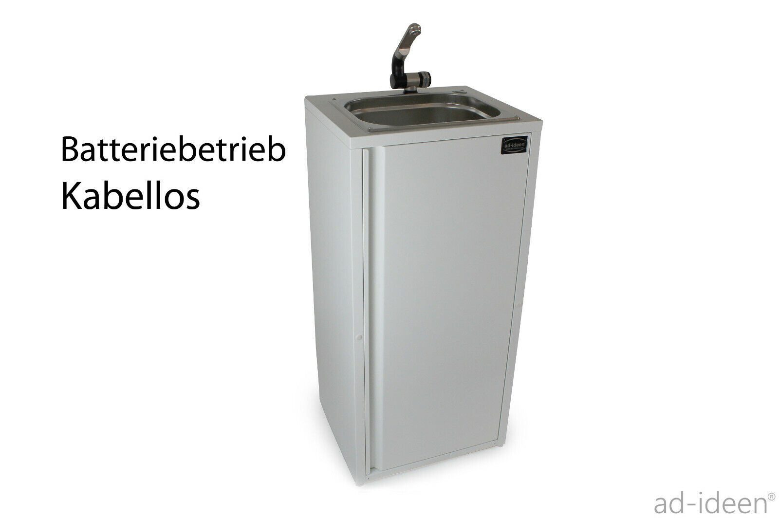 ad-ideen Waschbecken Mobiles Handwaschbecken Spüle Batteriebetrieb Autark Markt Gastro