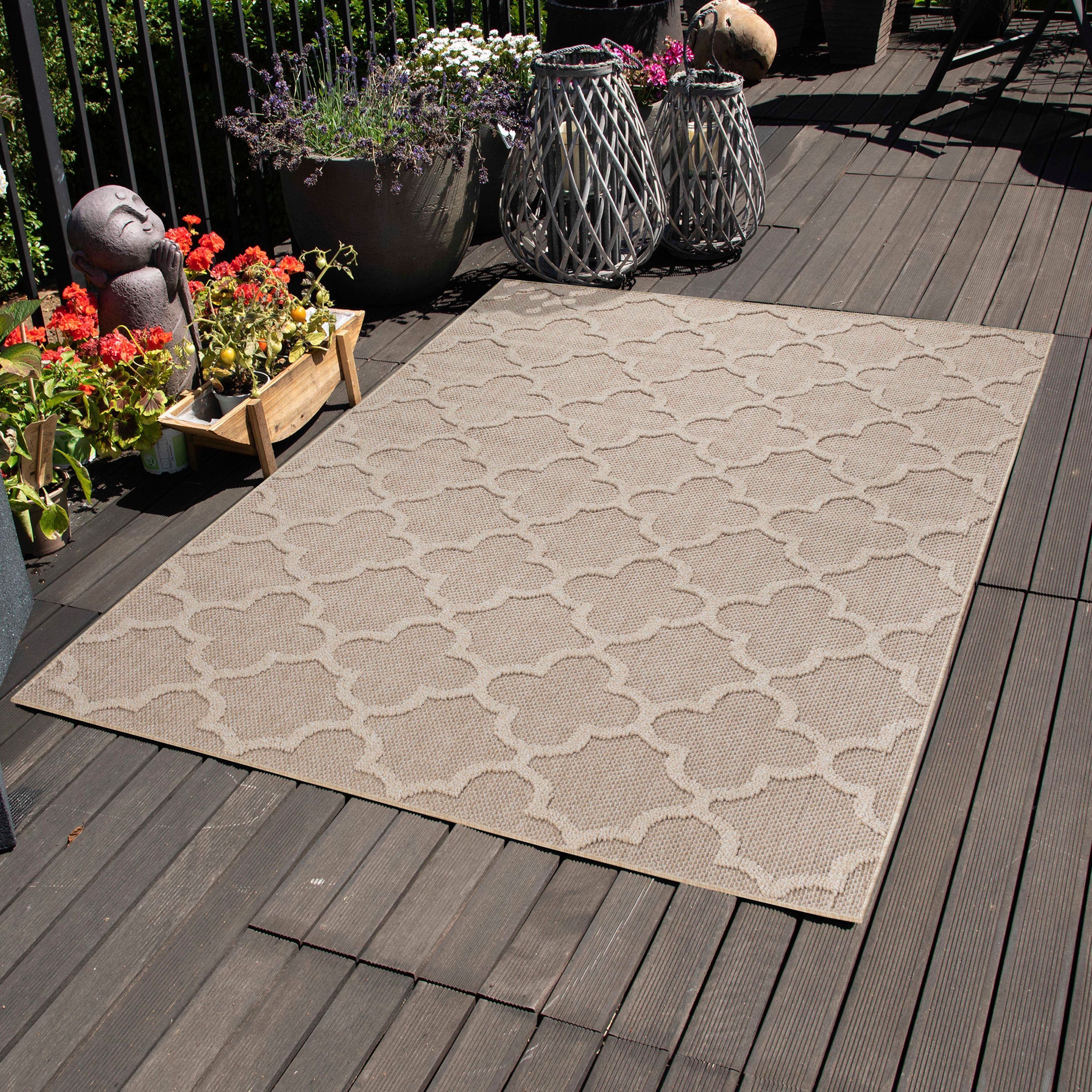 Outdoorteppich Skandinavisches Design, Carpettex, Дорожка, Höhe: 8 mm, In& Outdoor Teppich Skandinavisch Design für Küchen Balkon Terrasse