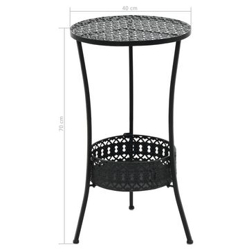 furnicato Gartentisch Bistrotisch Schwarz 40x70cm Metall