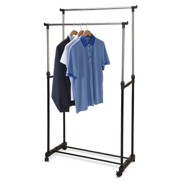 Storage solutions Kleiderständer “Kleiderständer Doppelt mit Rollen Verstellbar”, (1 St)