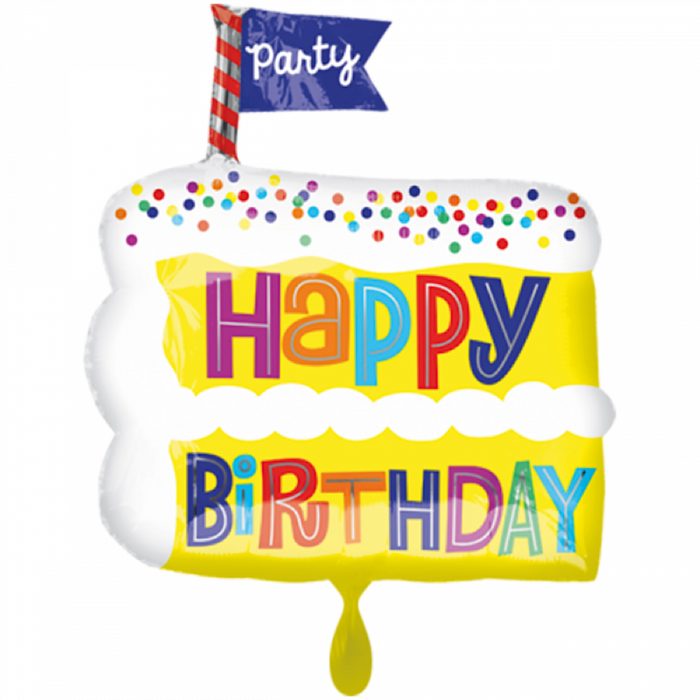 Anagram Folienballon Folienballon - Happy Birthday Torte - 50cm