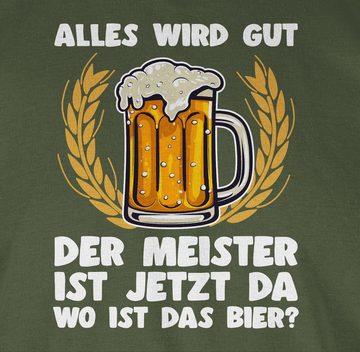 Shirtracer T-Shirt Alles wird gut der Meister ist jetzt da Bier Sprüche Saufen Sauf Trink Party & Alkohol Herren