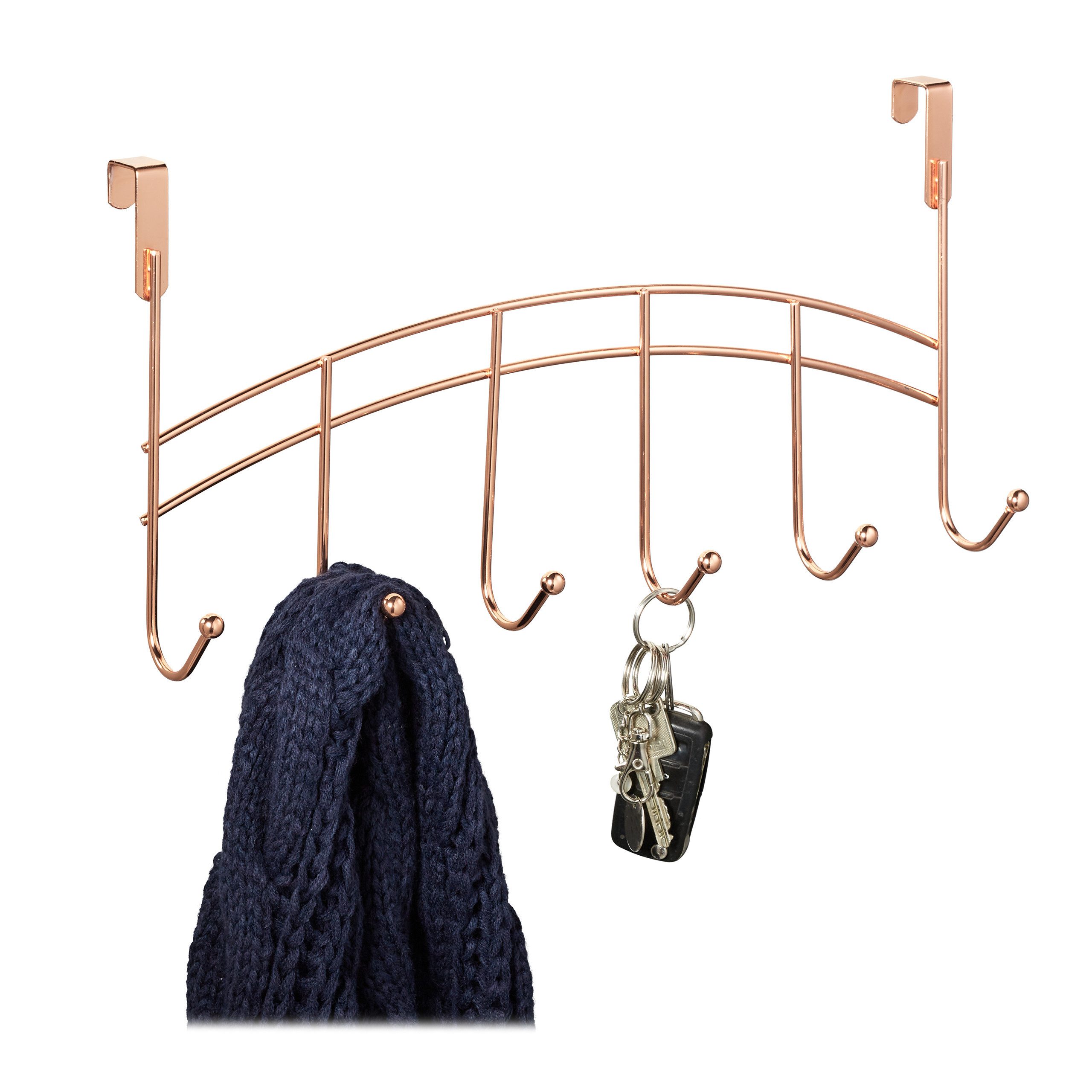 relaxdays Türgarderobe zum Einhängen 6 Hake, günstig online kaufen