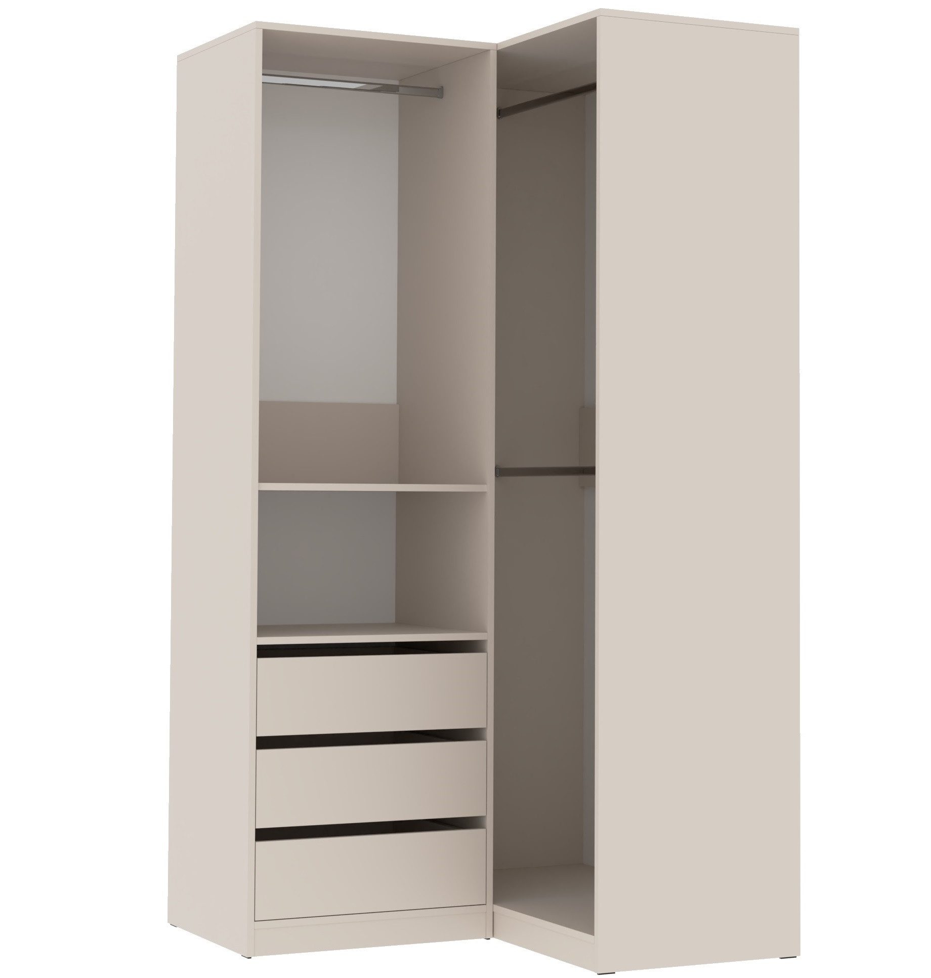 Marmex Möbel Garderobenschrank TRES H offene Eckgarderobe Kleiderschrank mi günstig online kaufen