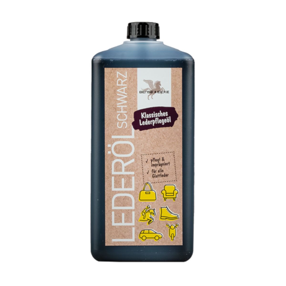 Lederöl schwarz - 1000 ml Lederöl