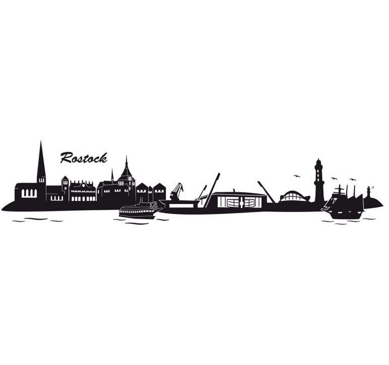 Wall-Art Wandtattoo »Stadt Skyline Rostock 120cm« (1 Stück) online