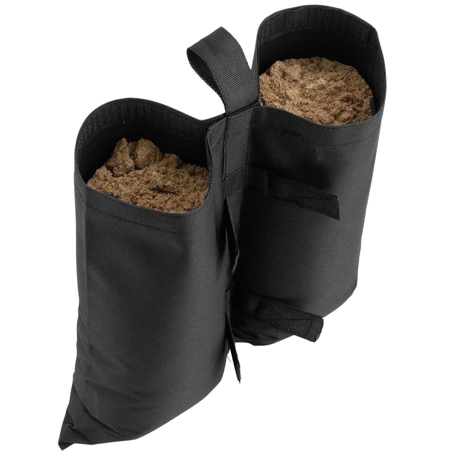 tectake Beschwerungsgewicht 4er-Set Pavillongewicht, vielfach verwendbar, bis zu 8 kg pro, (Standfußgewicht Saborra, in schwarz), Sand befüllbar, wasserdicht un – Bild 5 von 5