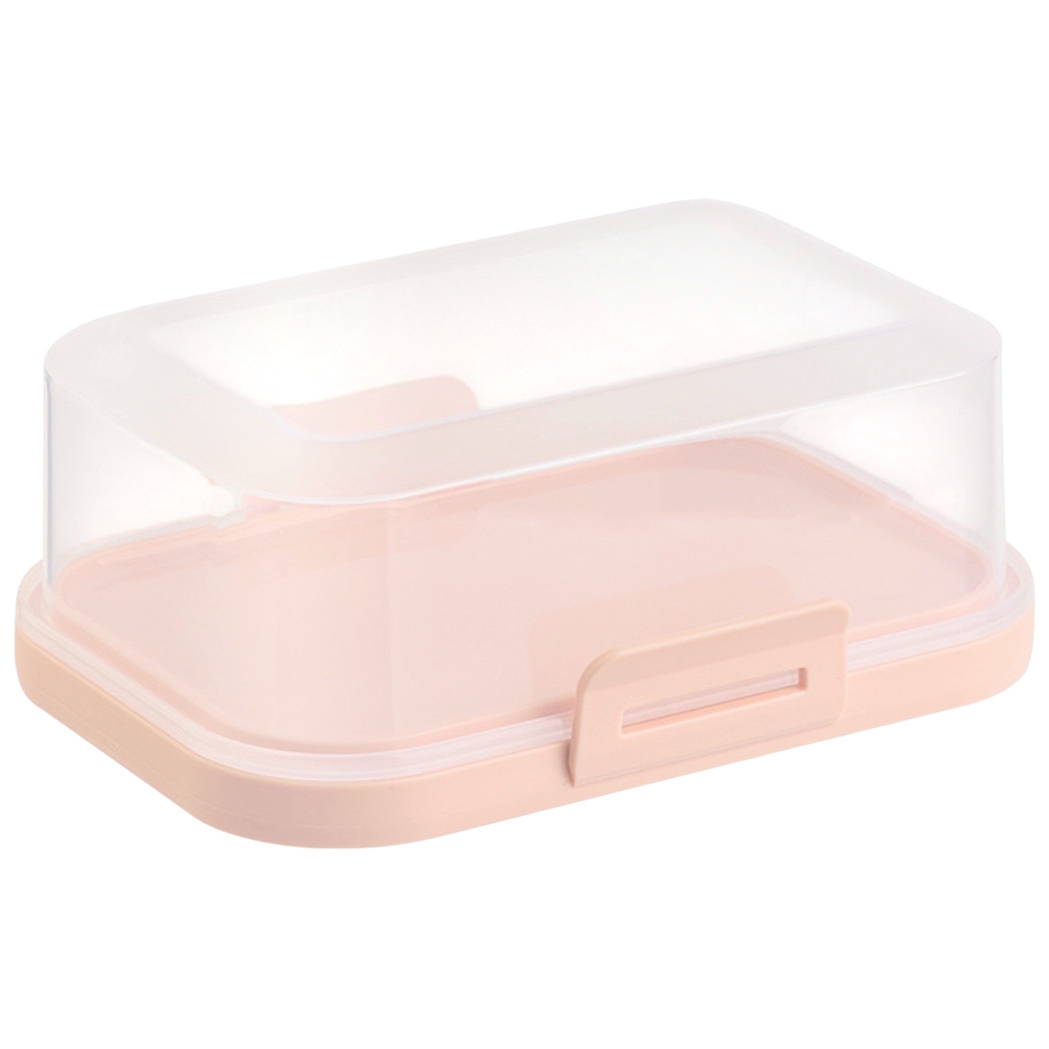 Engelland Butterdose Stapelbare Butter-/Käsedose, Kunststoff, (Vorteils-Set, 1-tlg., mit sicherem Klickverschluss), stapelbar, platzsparend, Ordnung im Kühlschrank, BPA-Frei, Mehrzweck