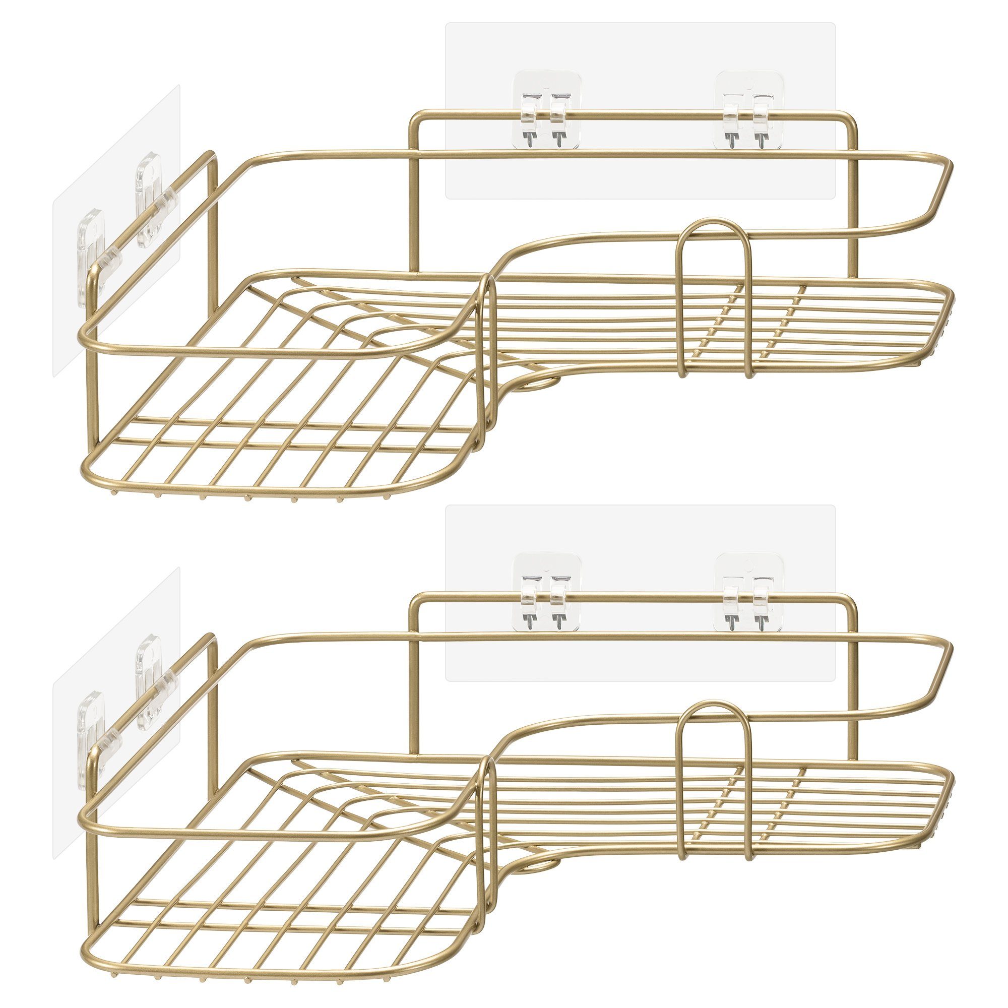 Navaris Duschablage 2x Duschablage ohne Bohren - Bad Duschregal Eckregal 2er Set, 1-tlg.