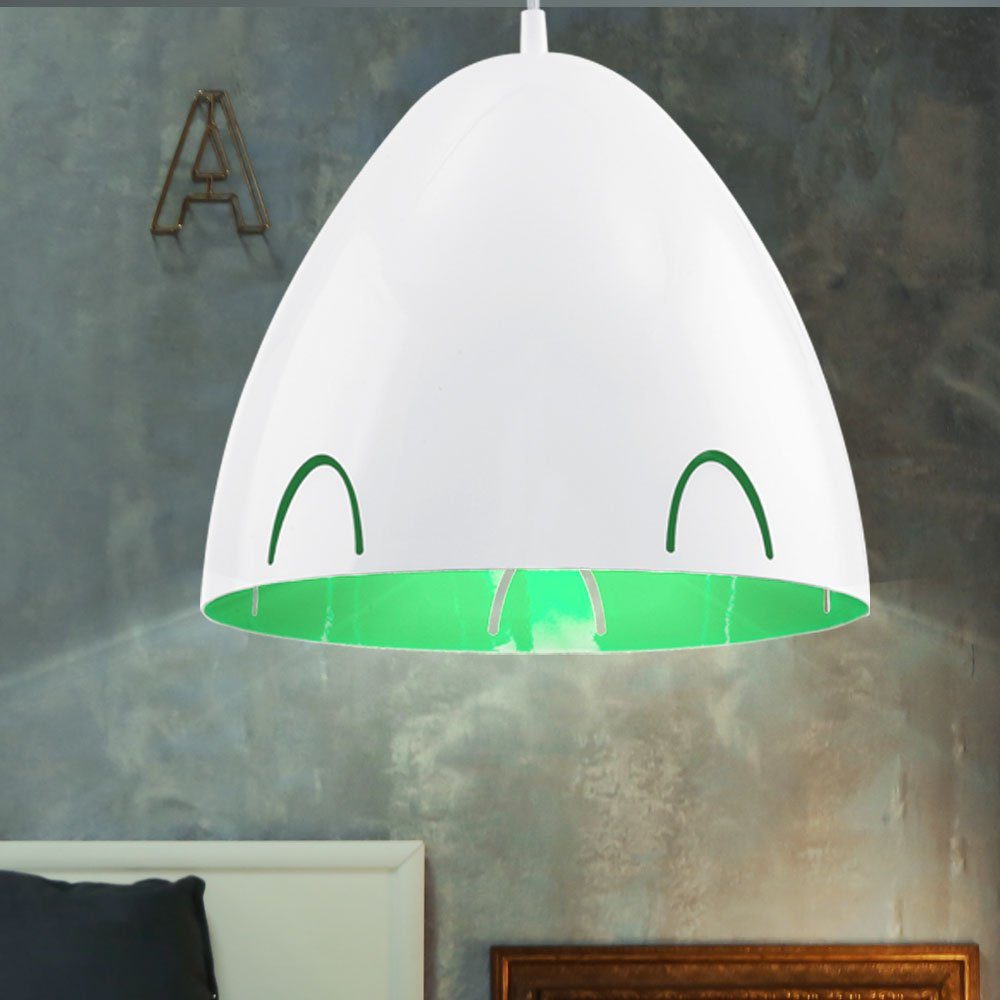 EGLO Deckenleuchte, Leuchtmittel nicht Spot Decken grün Zimmer Hänge inklusive, Pendel Beleuchtung Lampe Ess weiß