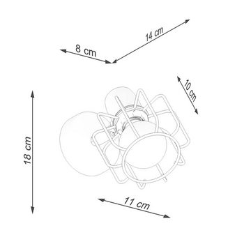 etc-shop Wandleuchte, Schlafzimmerlampe Wandleuchte Wandlampe Flurleuchte Stahl Schwarz