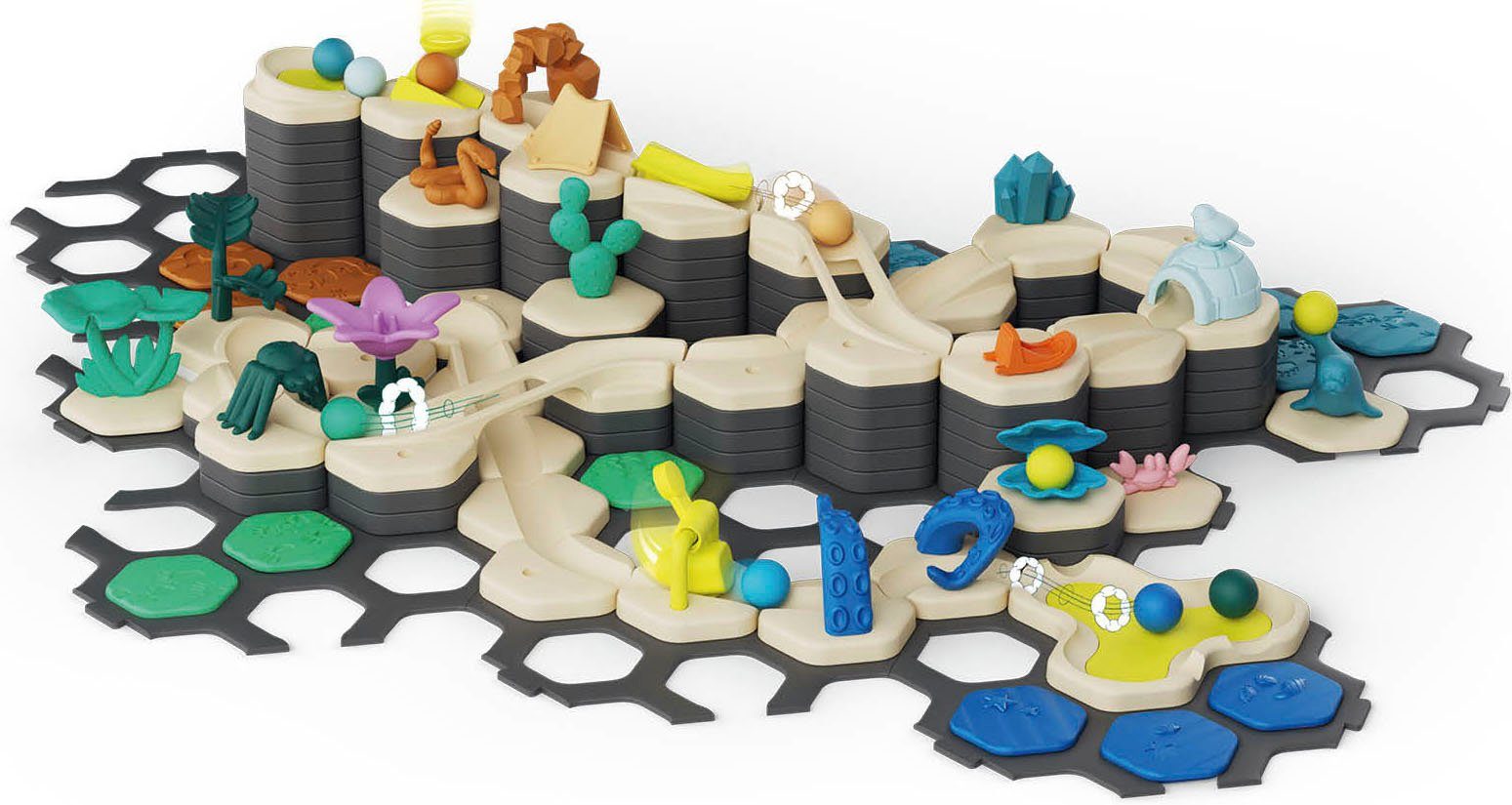 Ravensburger Kugelbahn-Bausatz GraviTrax Junior Starter-Set XXL Planet, Made in Europe