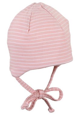 Sterntaler® Schlupfmütze OCS Beanie (1-St., Mütze Kinder mit Ringeln tragbar mit und ohne Umschlag) Babymütze aus Baumwolle mit Bindeband und Ohrenklappen