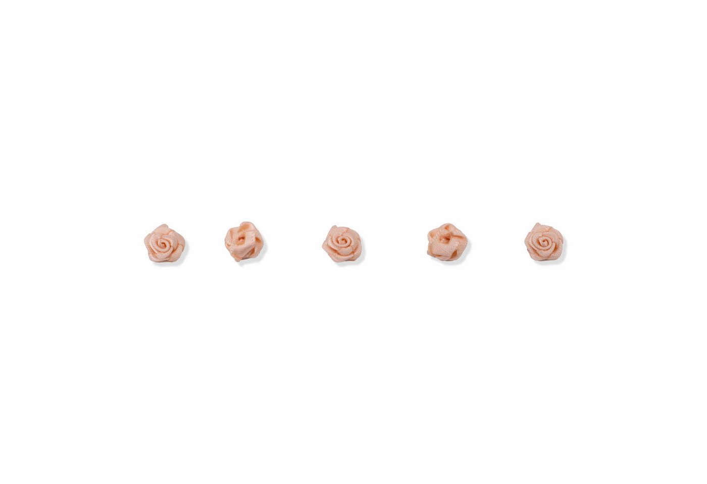 Thumbnail - Creativery Streudeko, Satinrosen 10mm zum Basteln & Aufnähen 20 Stück Apricot