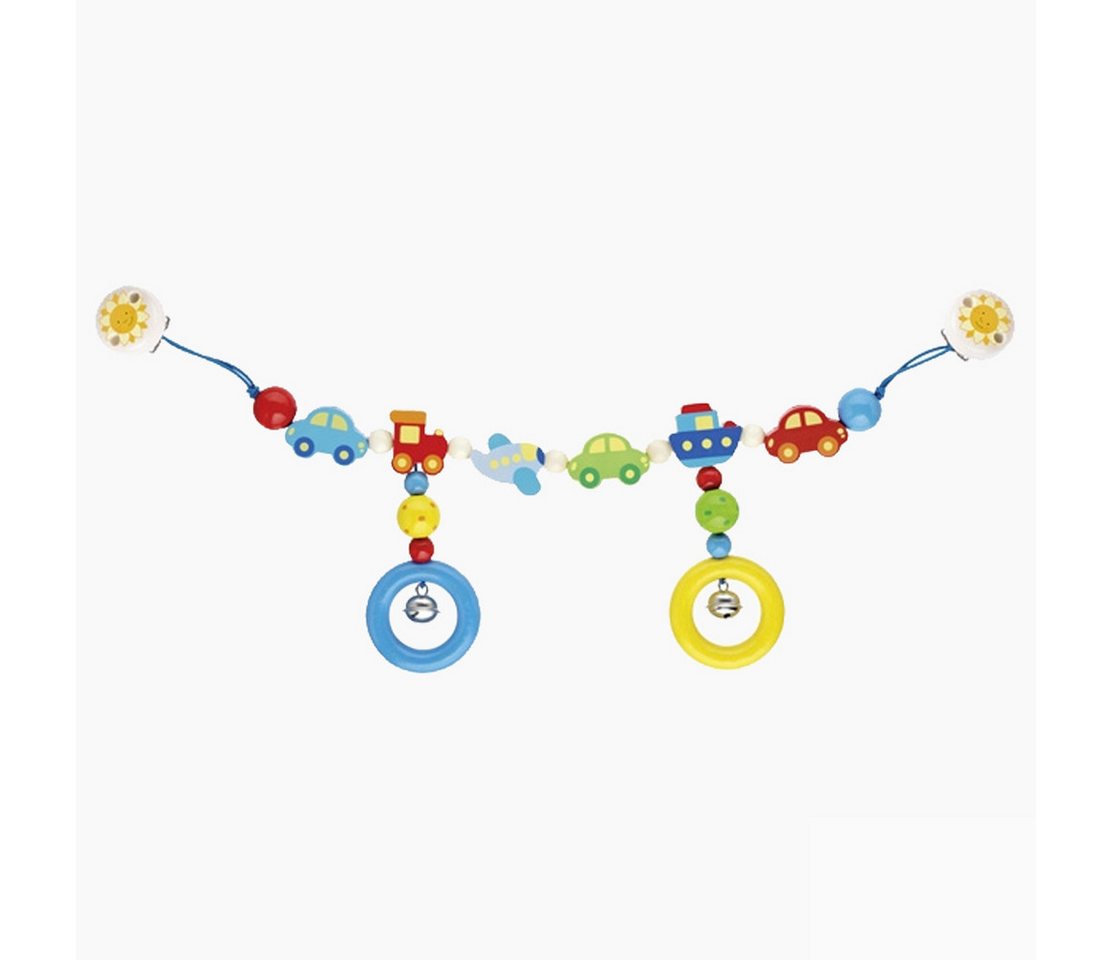 goki Kinderwagenkette Kinderwagenkette Fahrzeuge (packung, 1-tlg., set), Autos und leise Glocken für erste kleine Entdeckungsfahrten