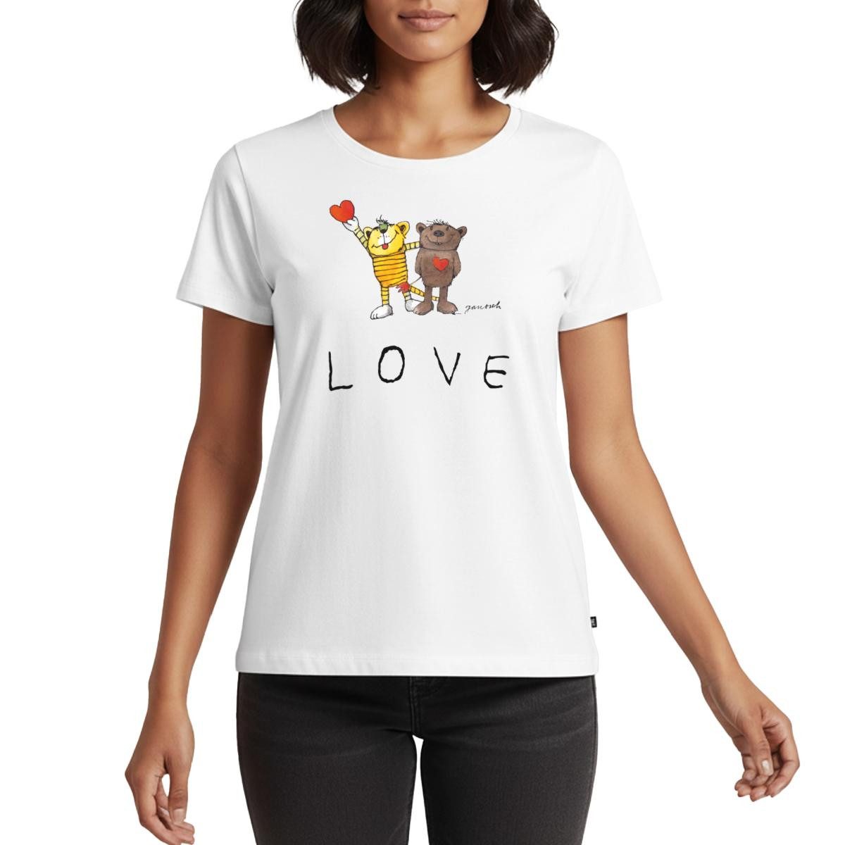 T-Shirt Janosch Bär Tiger Love Liebe Frauen Premium T-Shirt
