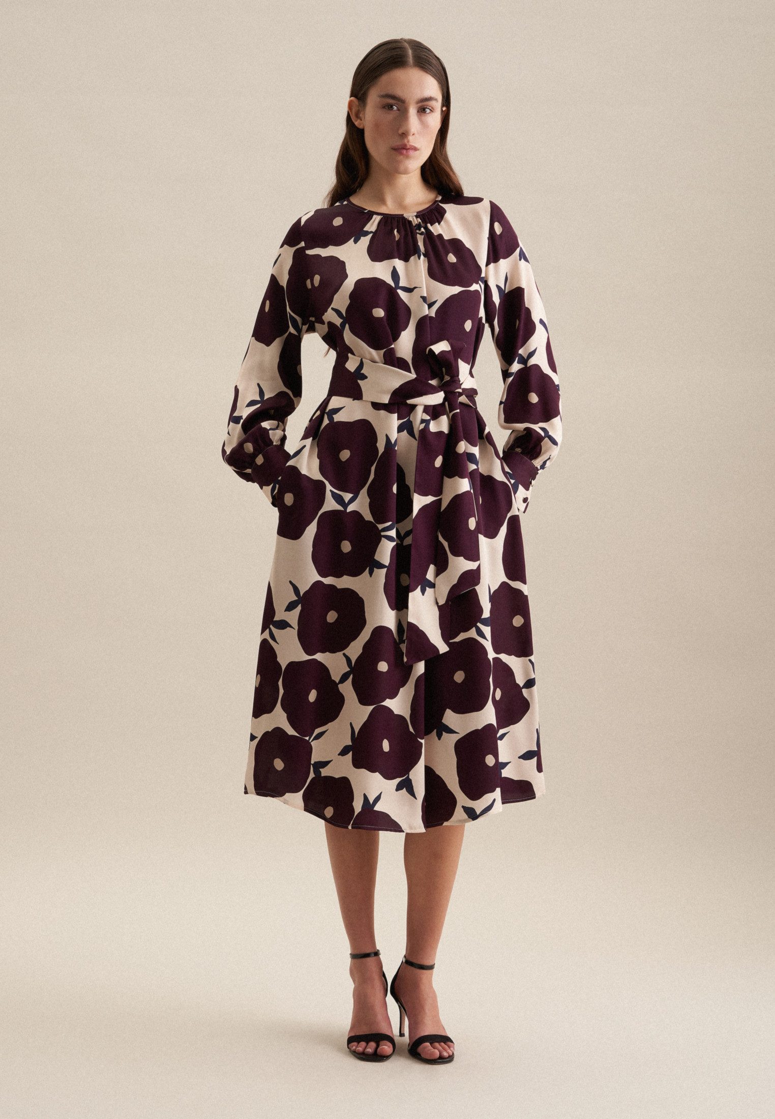 seidensticker Sommerkleid Schwarze Rose Langarm Rundhals günstig online kaufen