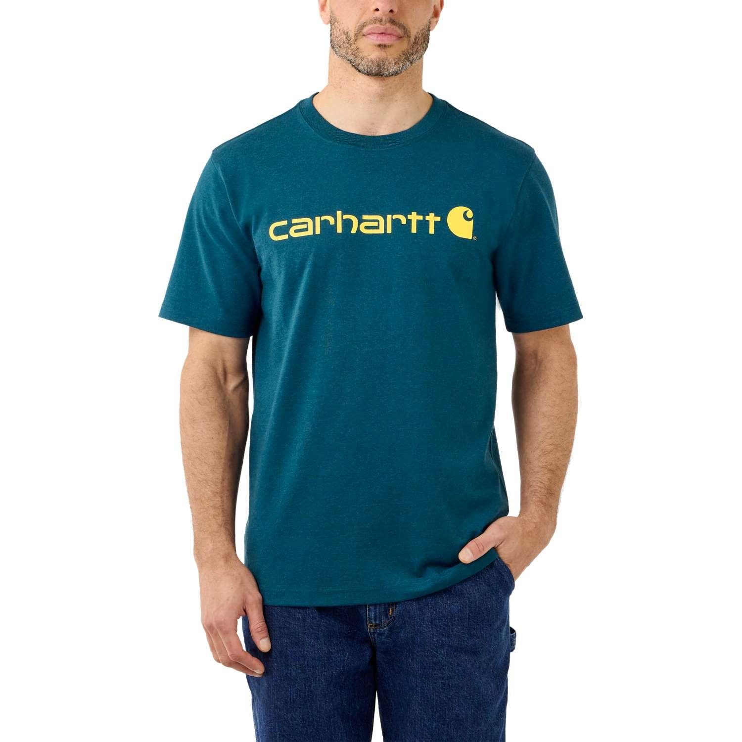 Carhartt T-Shirt Carhartt LOGO Logo Blue der Brust Night T-SHIRT Heather S/S auf (1-tlg) 103361 CORE