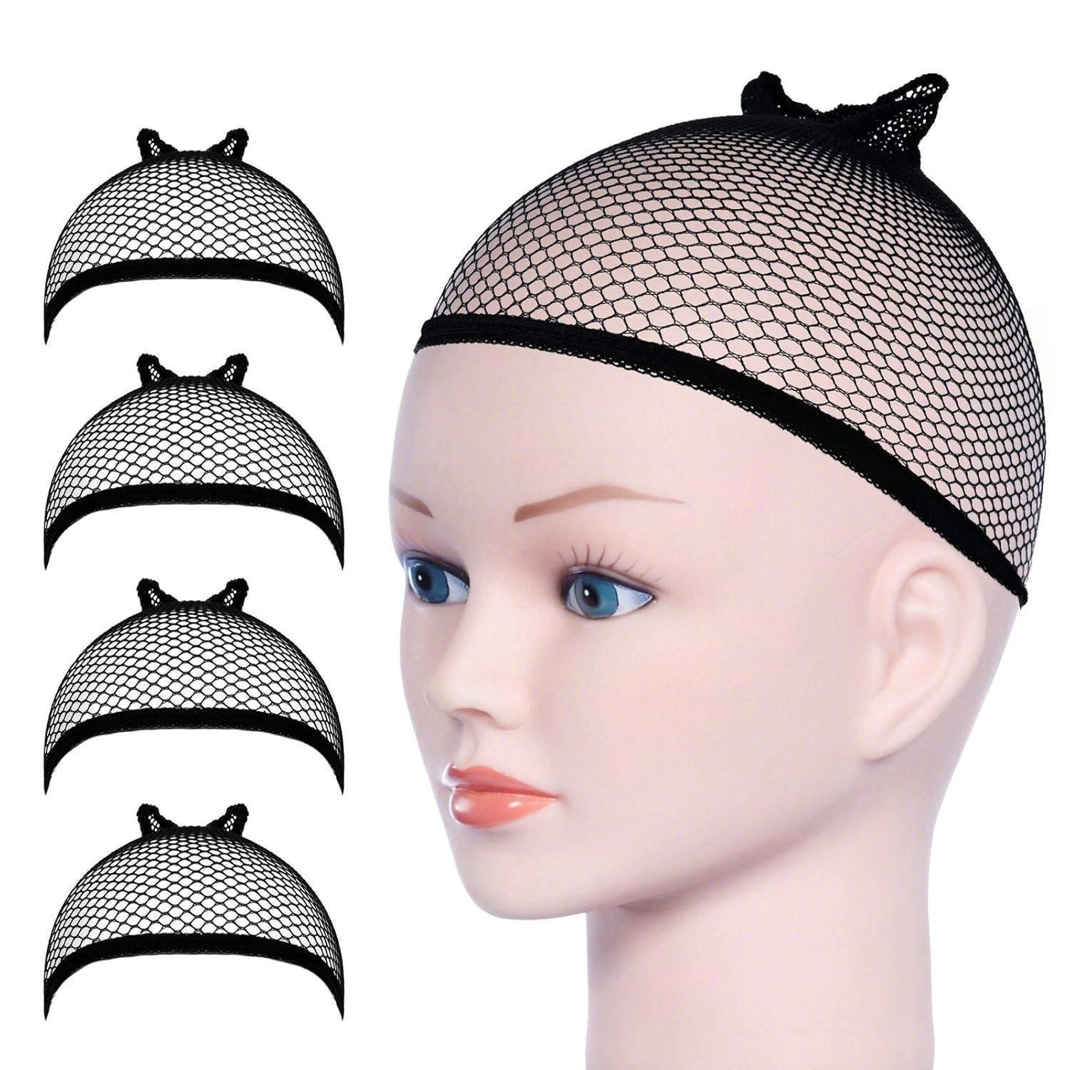 LuxusKollektion Kostüm-Perücke Wig Cap Schwarz Nylon Haarnetz Dehnbare Парикиkappen (4