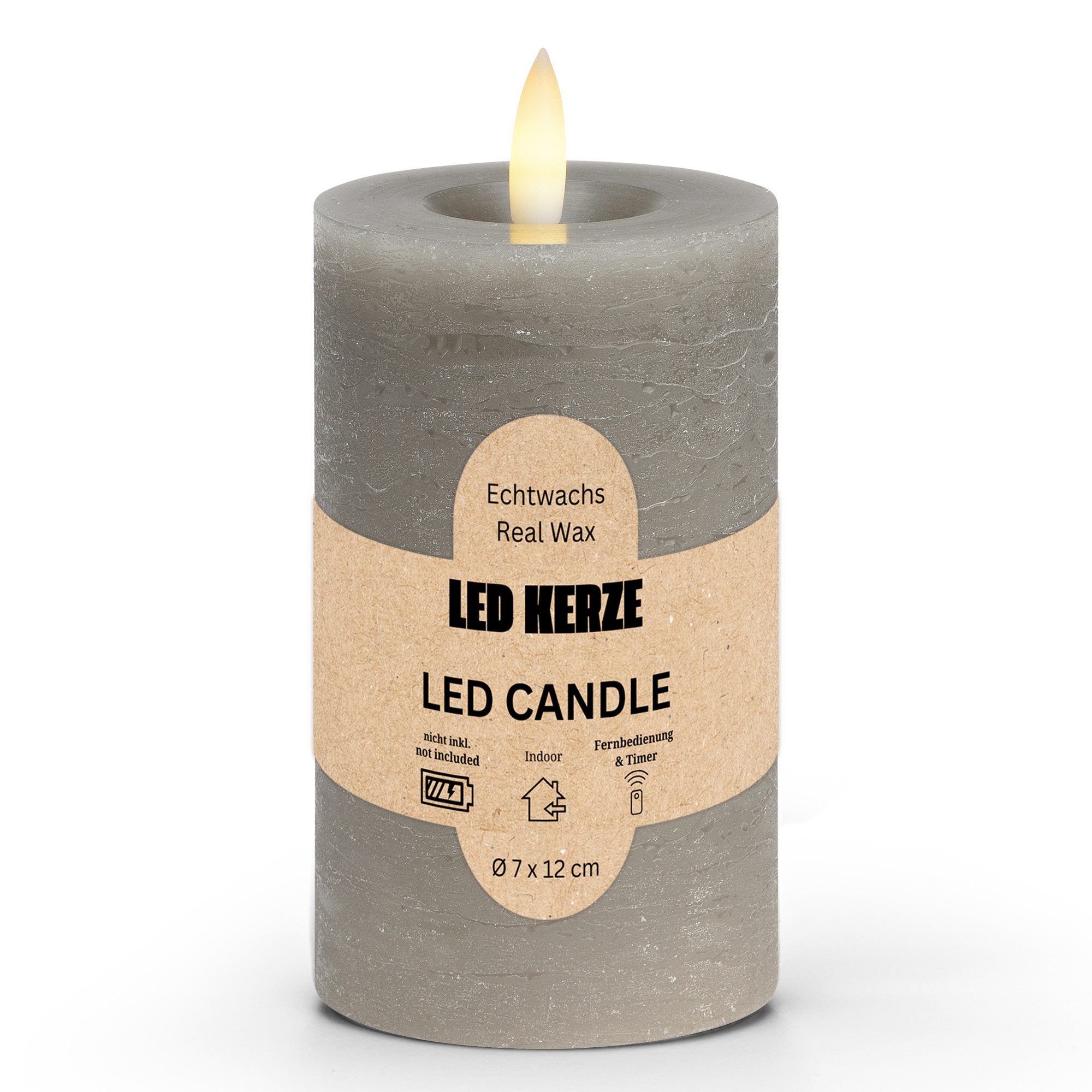 matches21 HOME & HOBBY LED-Kerze LED Stumpenkerze Wachs, Flackernde Flamme, günstig online kaufen