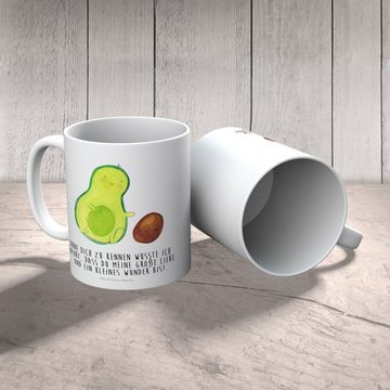 Mr. & Mrs. Panda Kinderbecher Avocado Kern rollt - Weiß - Geschenk, Outdoorgeschirr, Kinder Tasse, Kunststoff, Kindergeschichten Motive