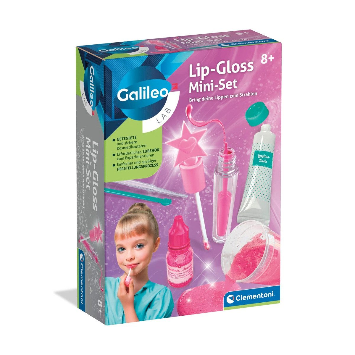 Clementoni® Freizeittasche Experimentierset Galileo Lip-Gloss Mini