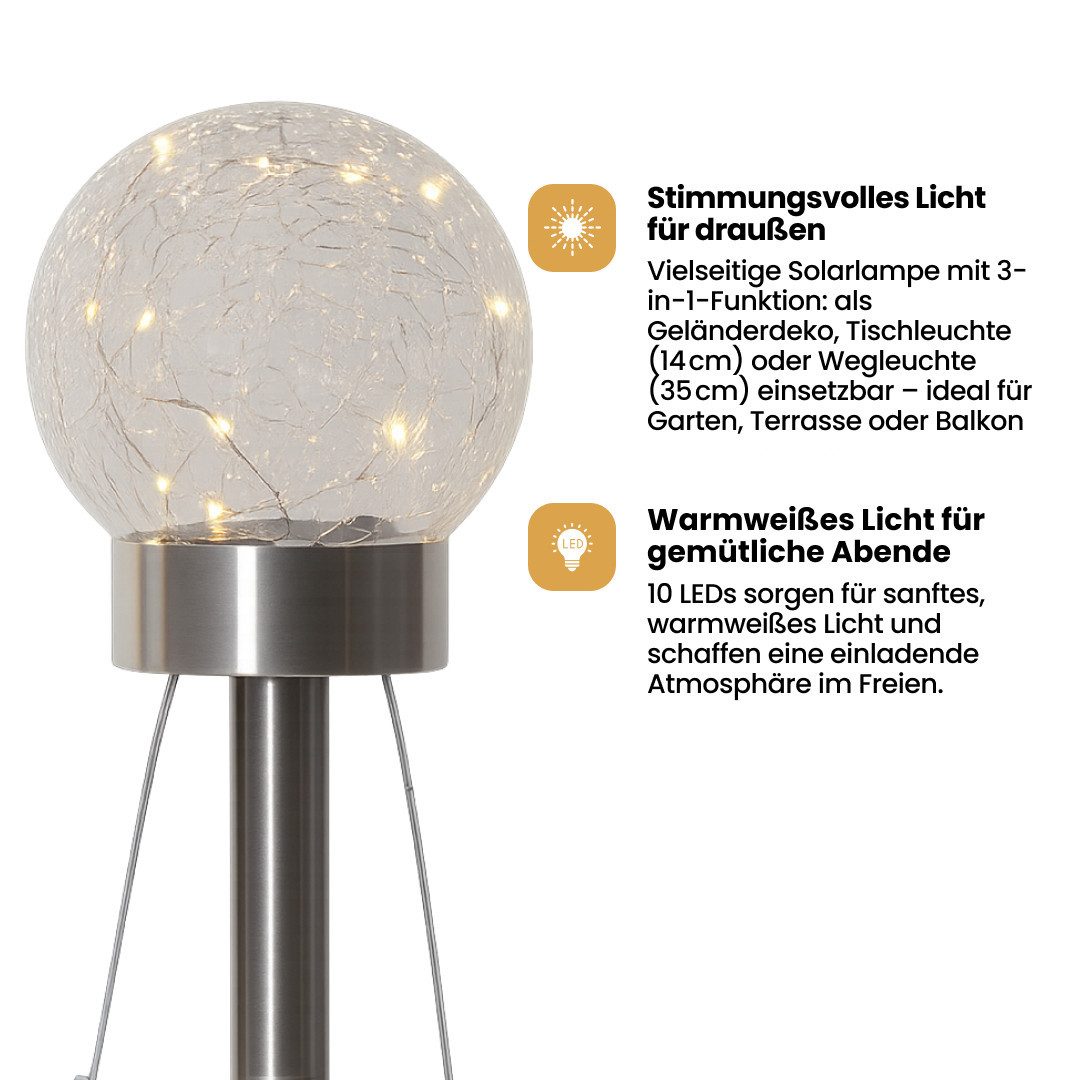 STAR TRADING LED Solarleuchte Glory, Solardekoration Glory 3-in-1 Transpare günstig online kaufen